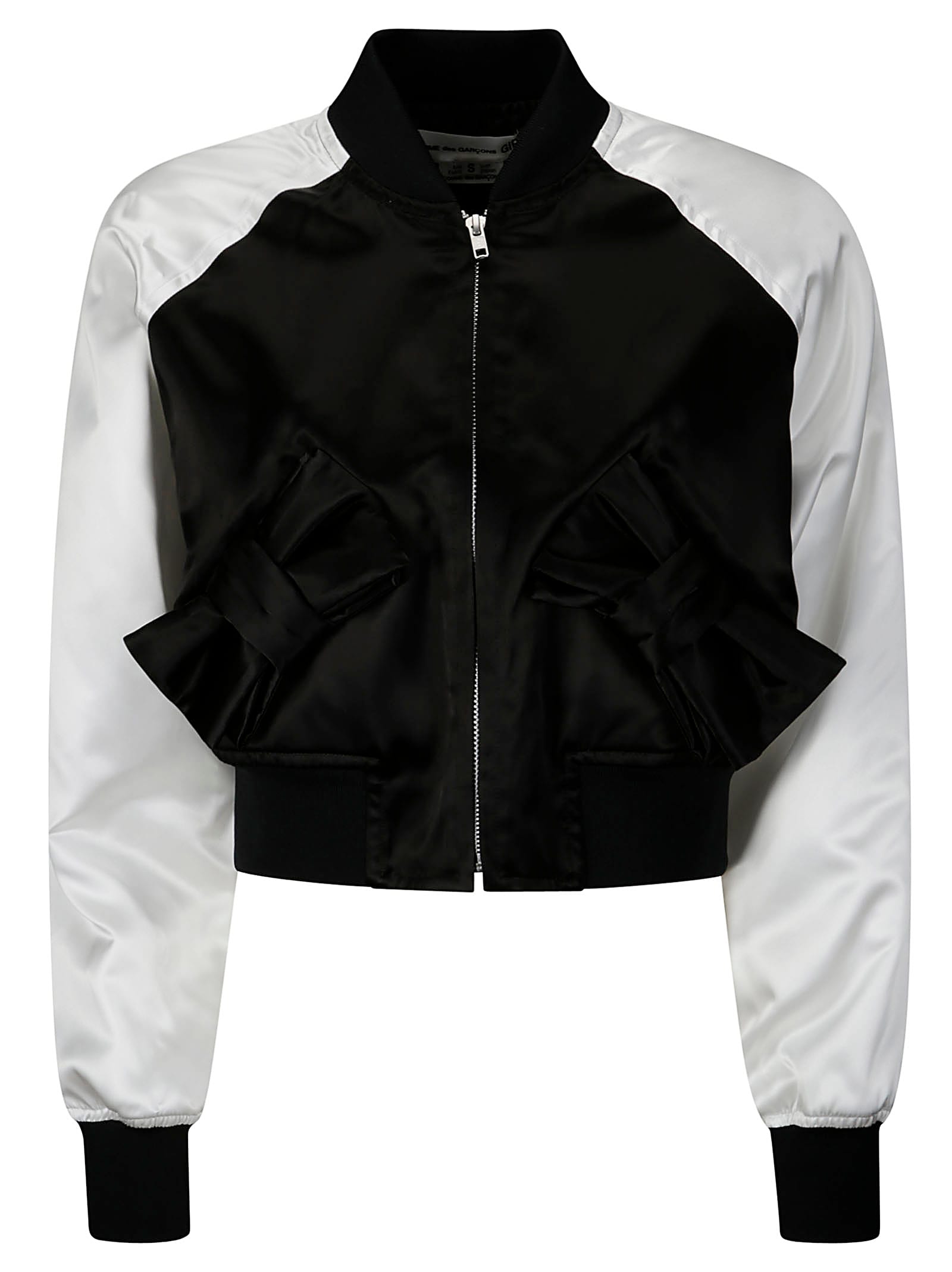 Shop Comme Des Garcons Girl Ladies Jacket In Black X White