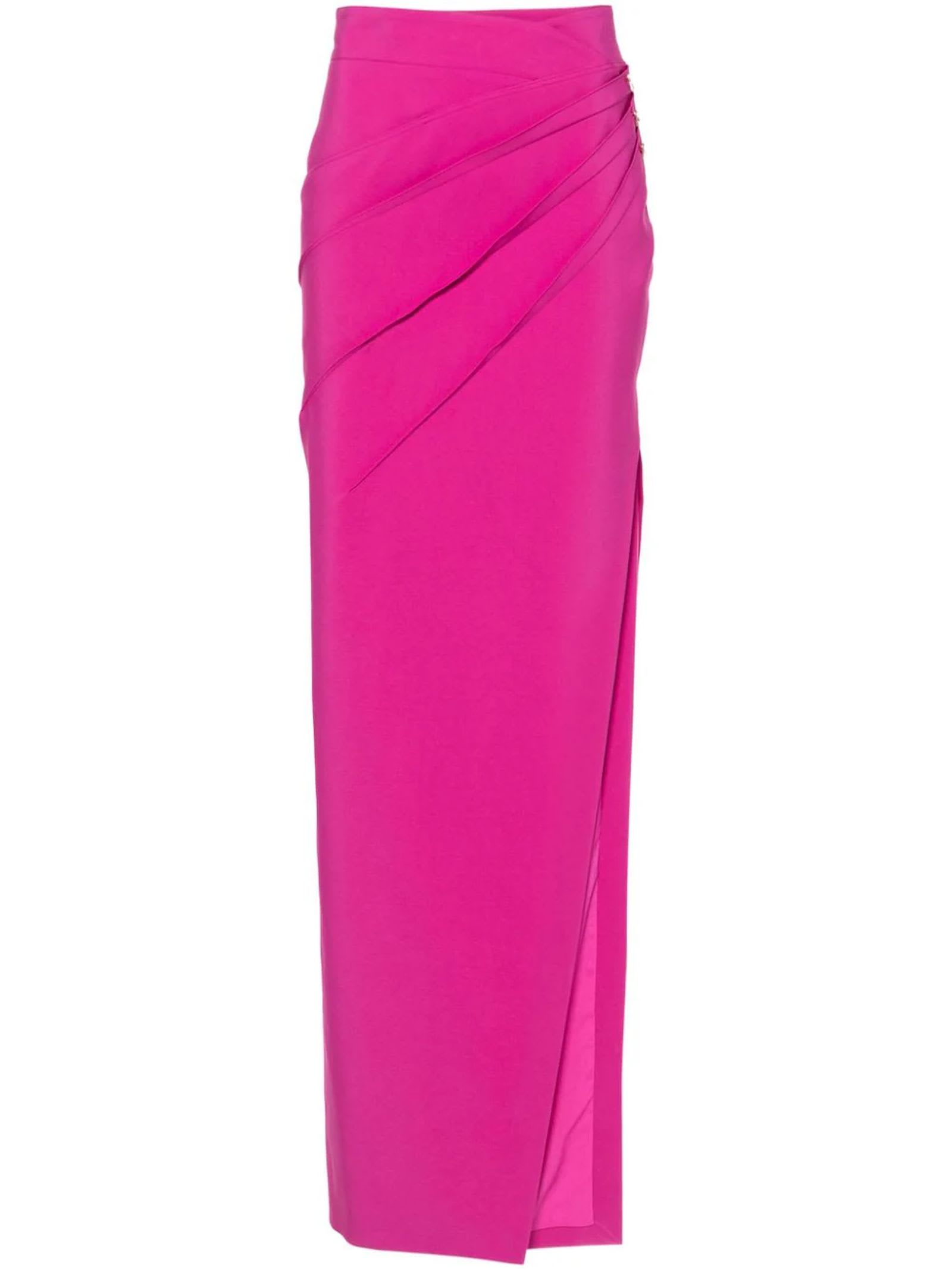 Shop Genny Long Skirt With Slit In Pink