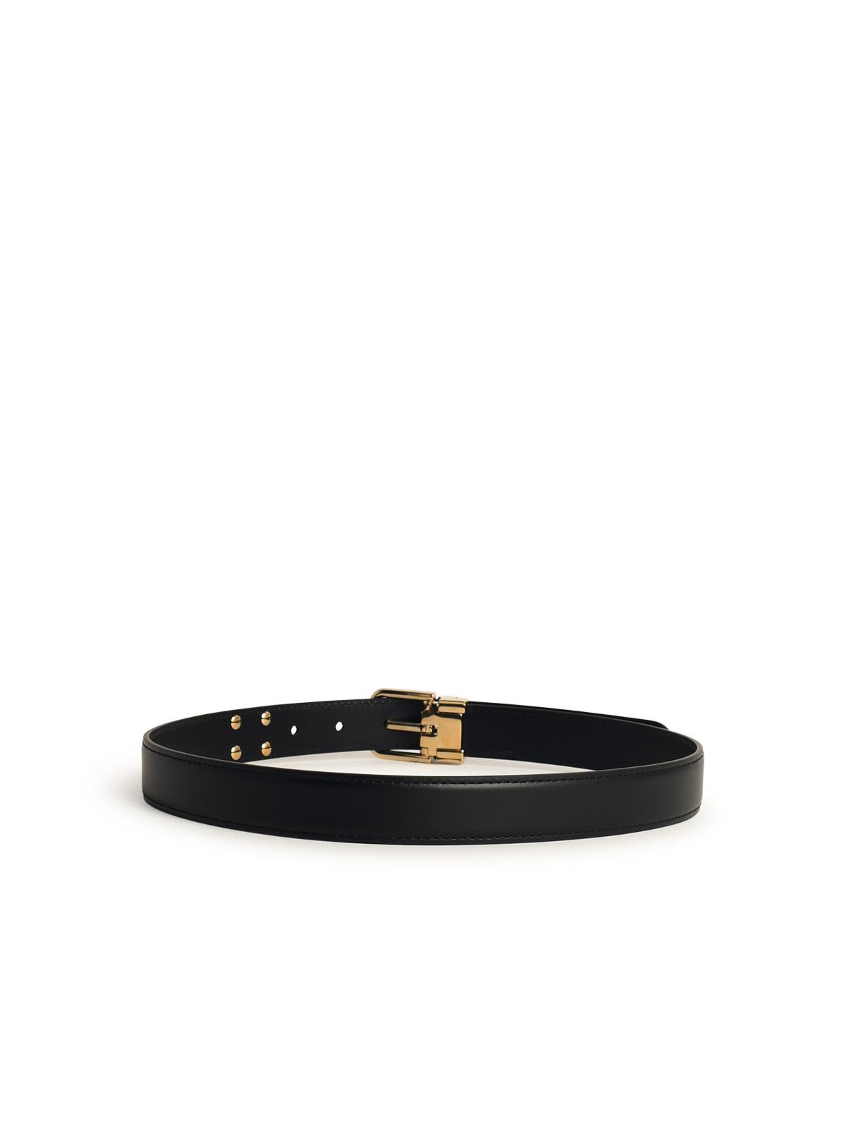 Shop Dolce & Gabbana Black Leather Belt