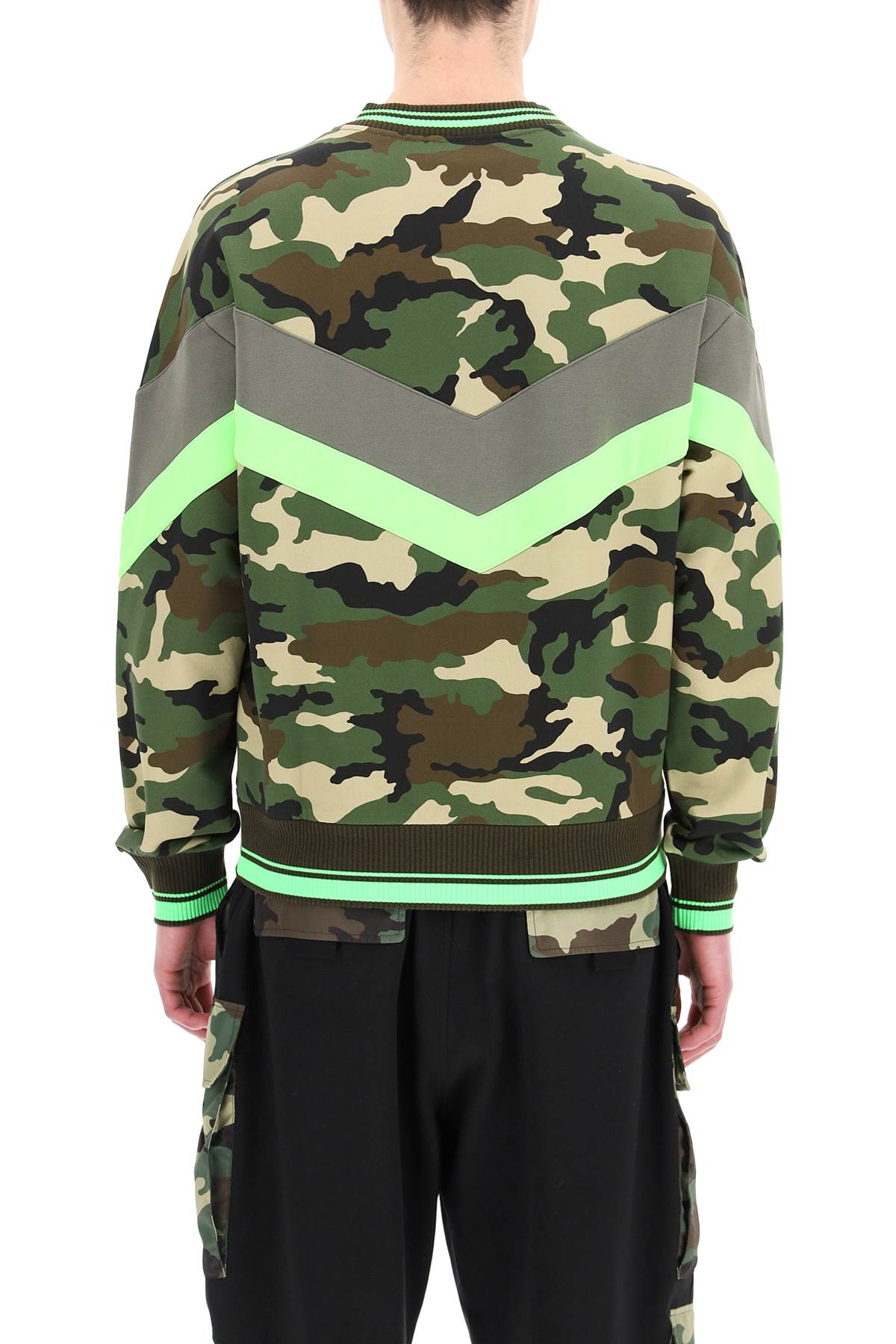 Shop Dolce & Gabbana Camouflage Print Sweatshirt In Green