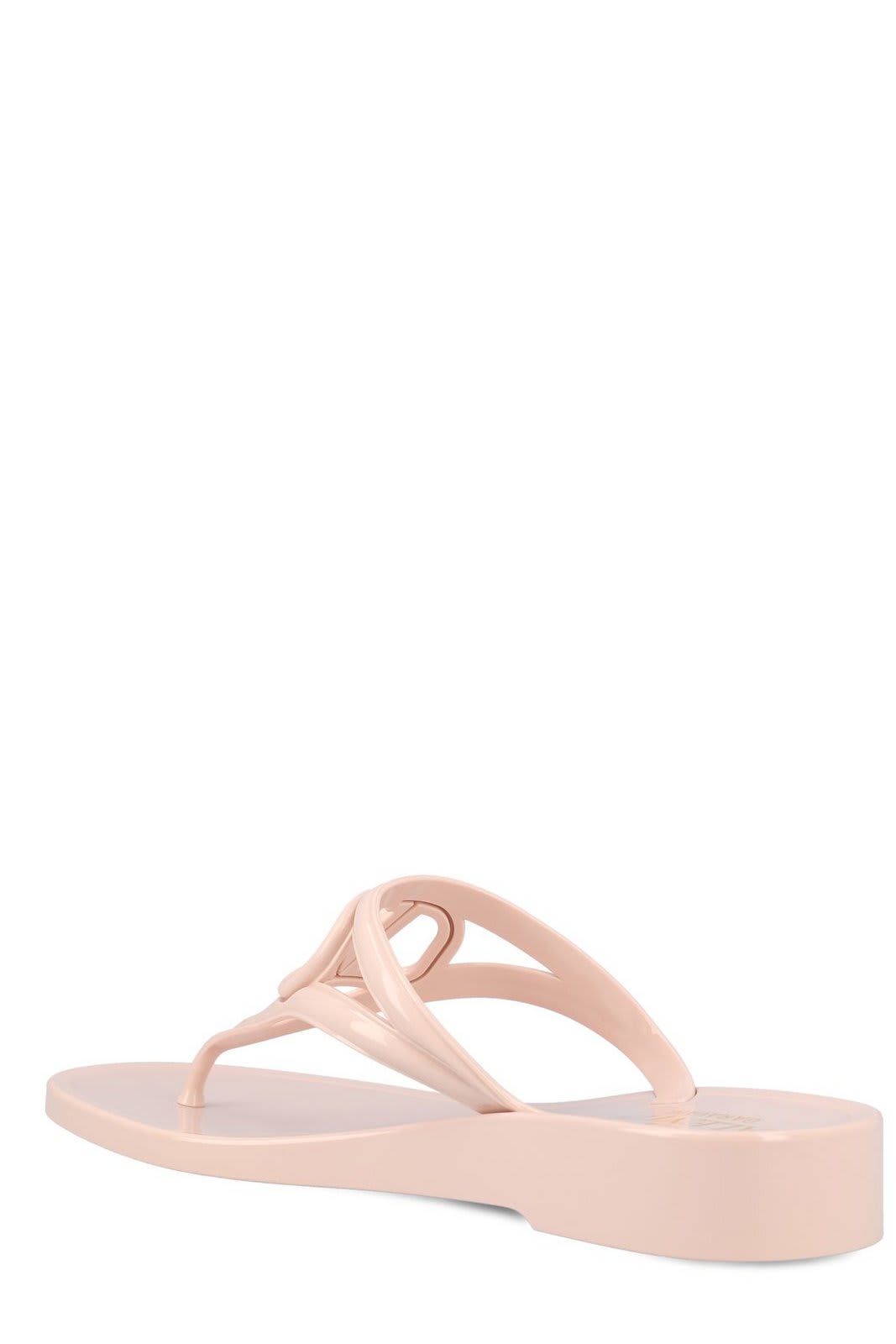 Shop Valentino Vlogo Signature Slip-on Flip Flops In Pink