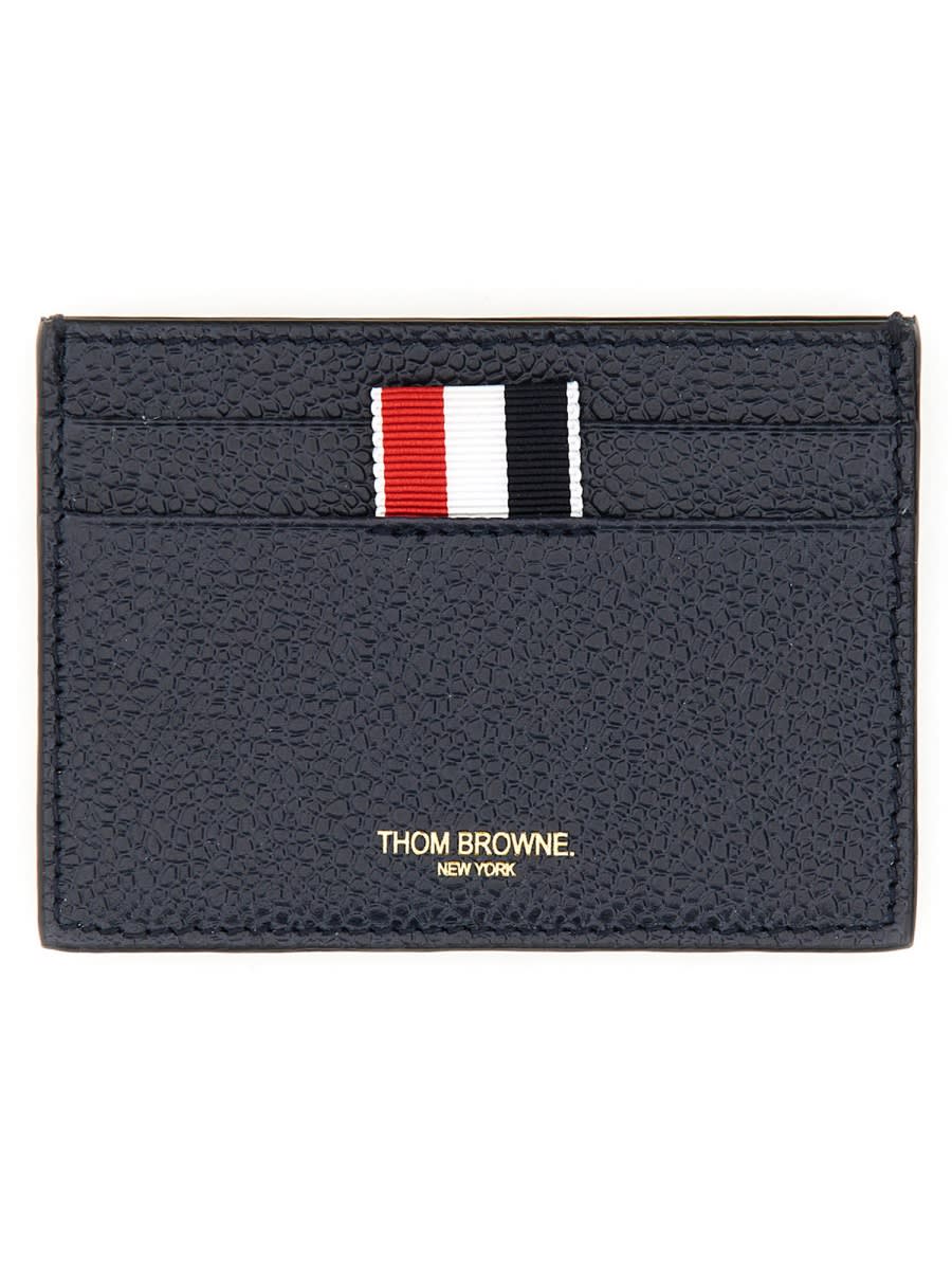 Thom Browne 4bar Card Holder In Blue