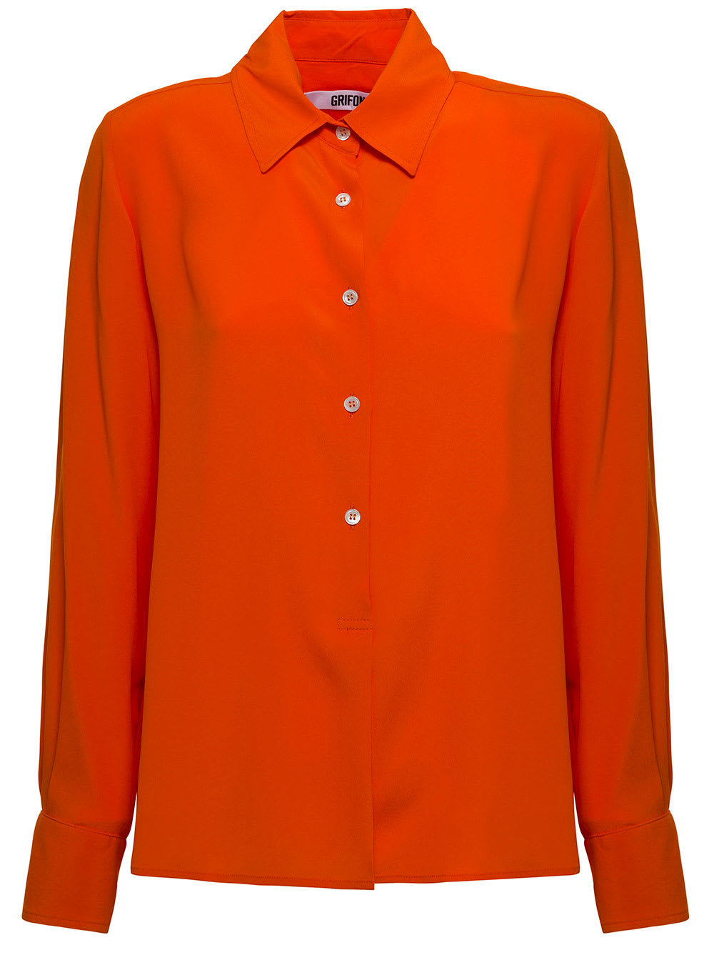 Mauro Grifoni Grigfoni Woman Orange Silk Blend Shirt