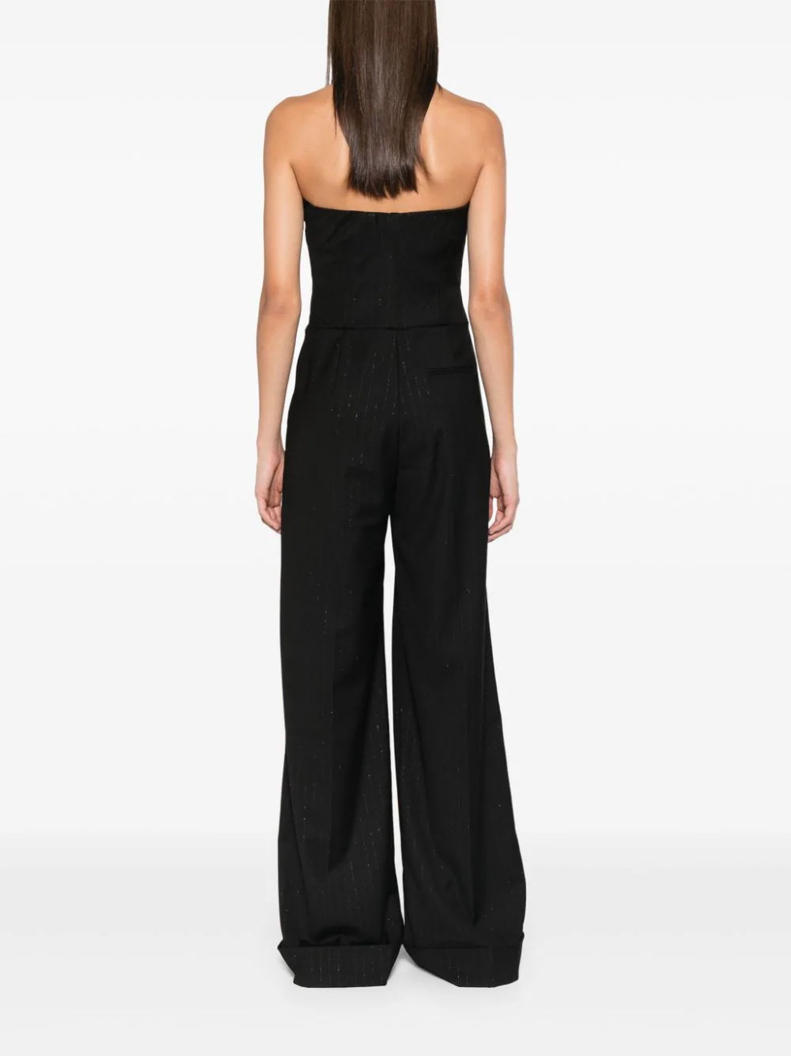 Shop The Andamane Black Pinstriped Jumpsuit