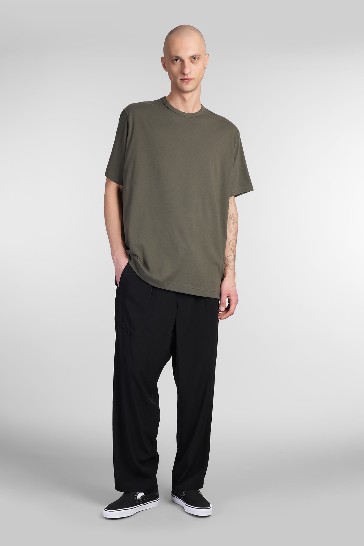Yohji Yamamoto T-shirt In Green Cotton In Green