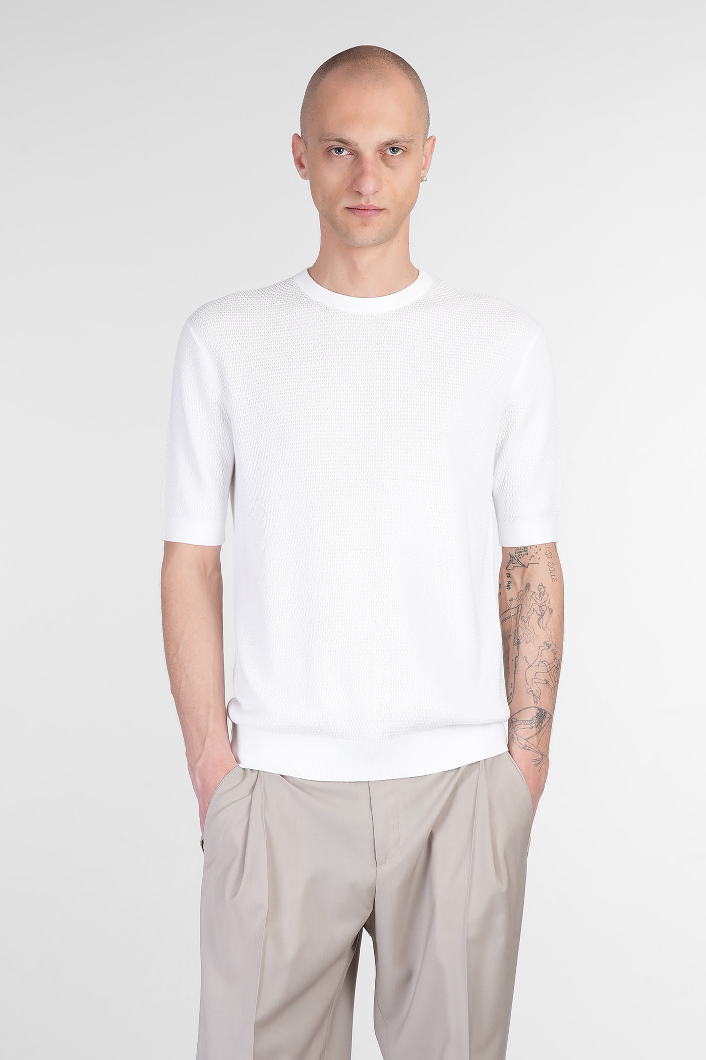 T-shirt In White Cotton