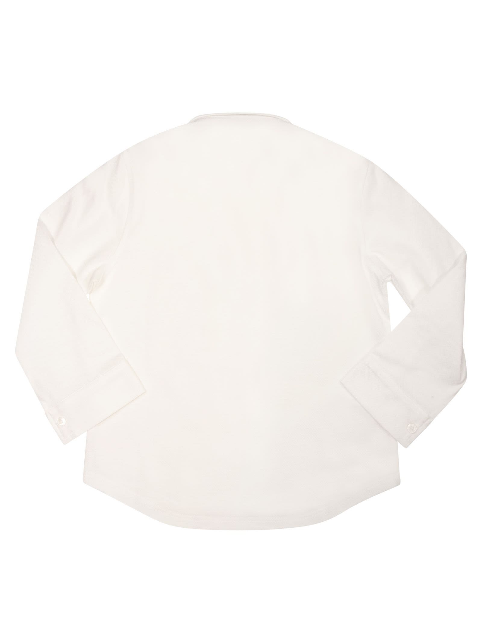 Shop Il Gufo Regular Fit Cotton Shirt In White