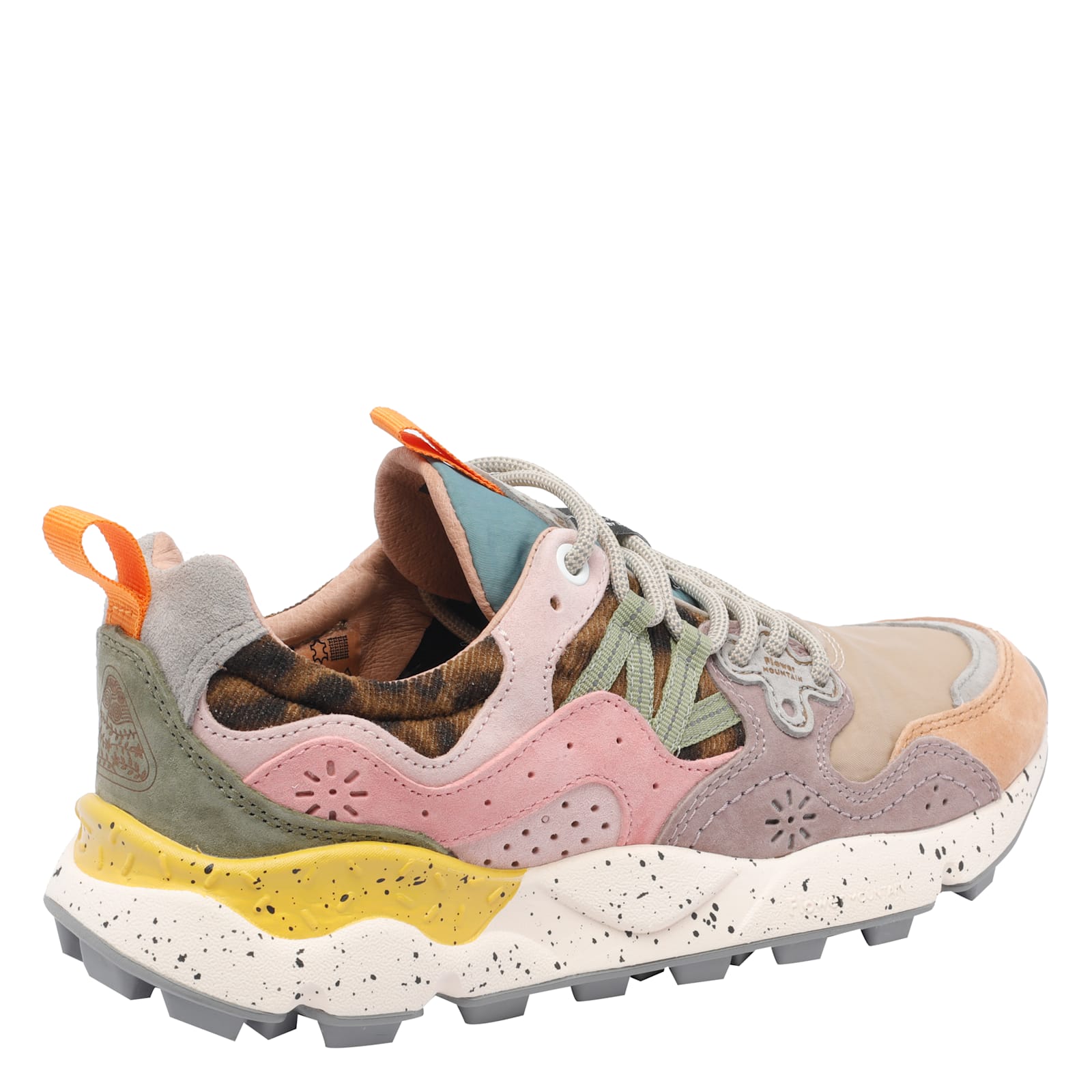 Flower Mountain Yamano 3 Sneakers In Suede And Technical Fabric In Multi