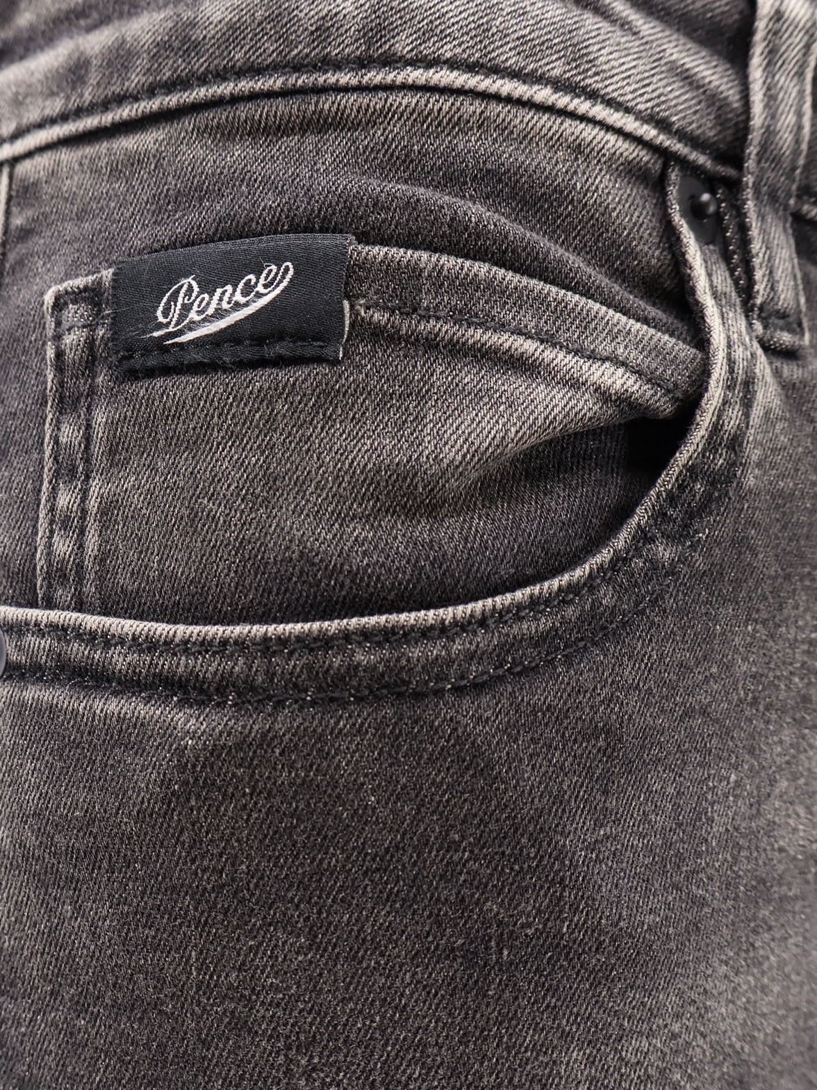 Pence Black Denim Jeans In Gray