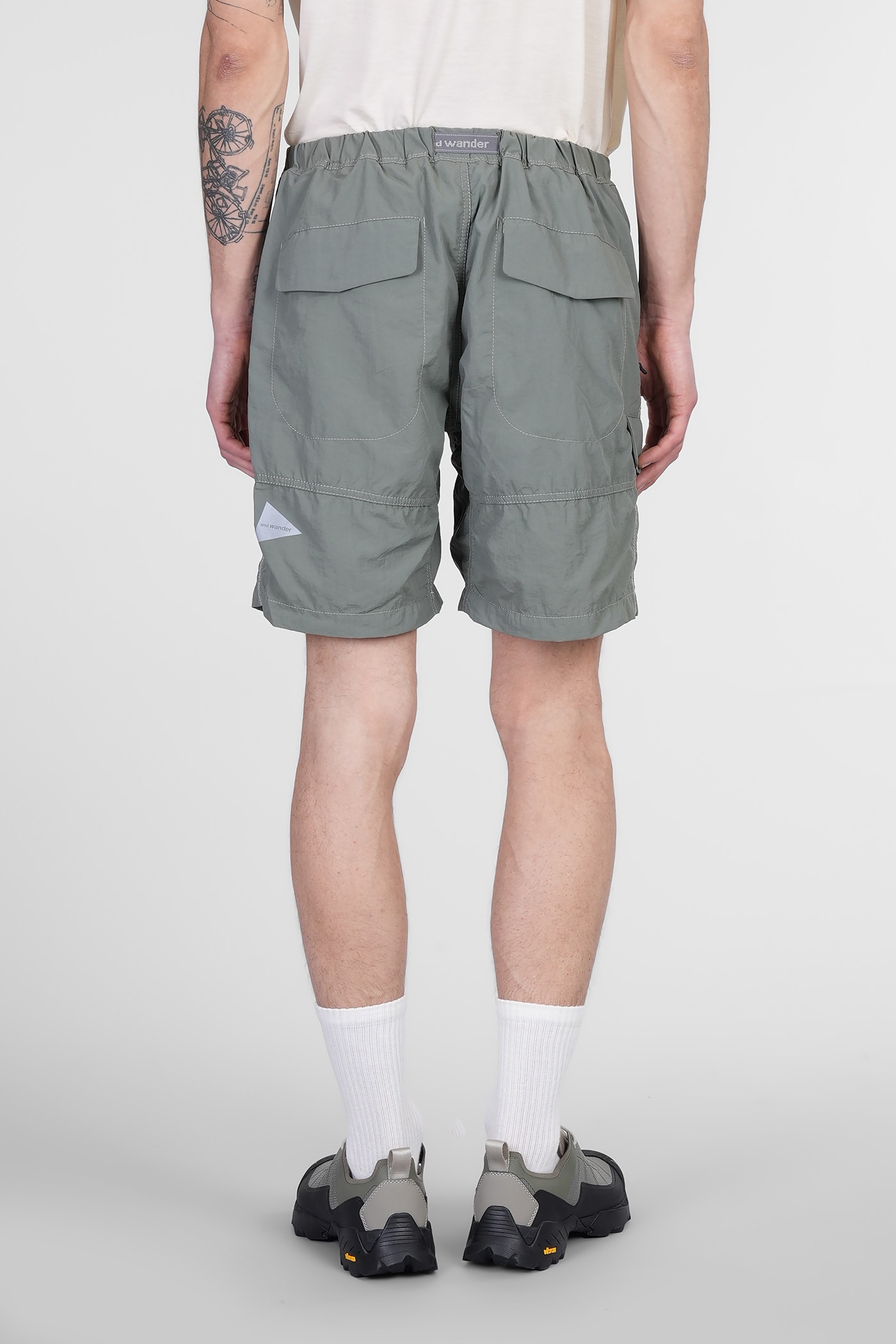 And Wander Shorts In Green Nylon In Green