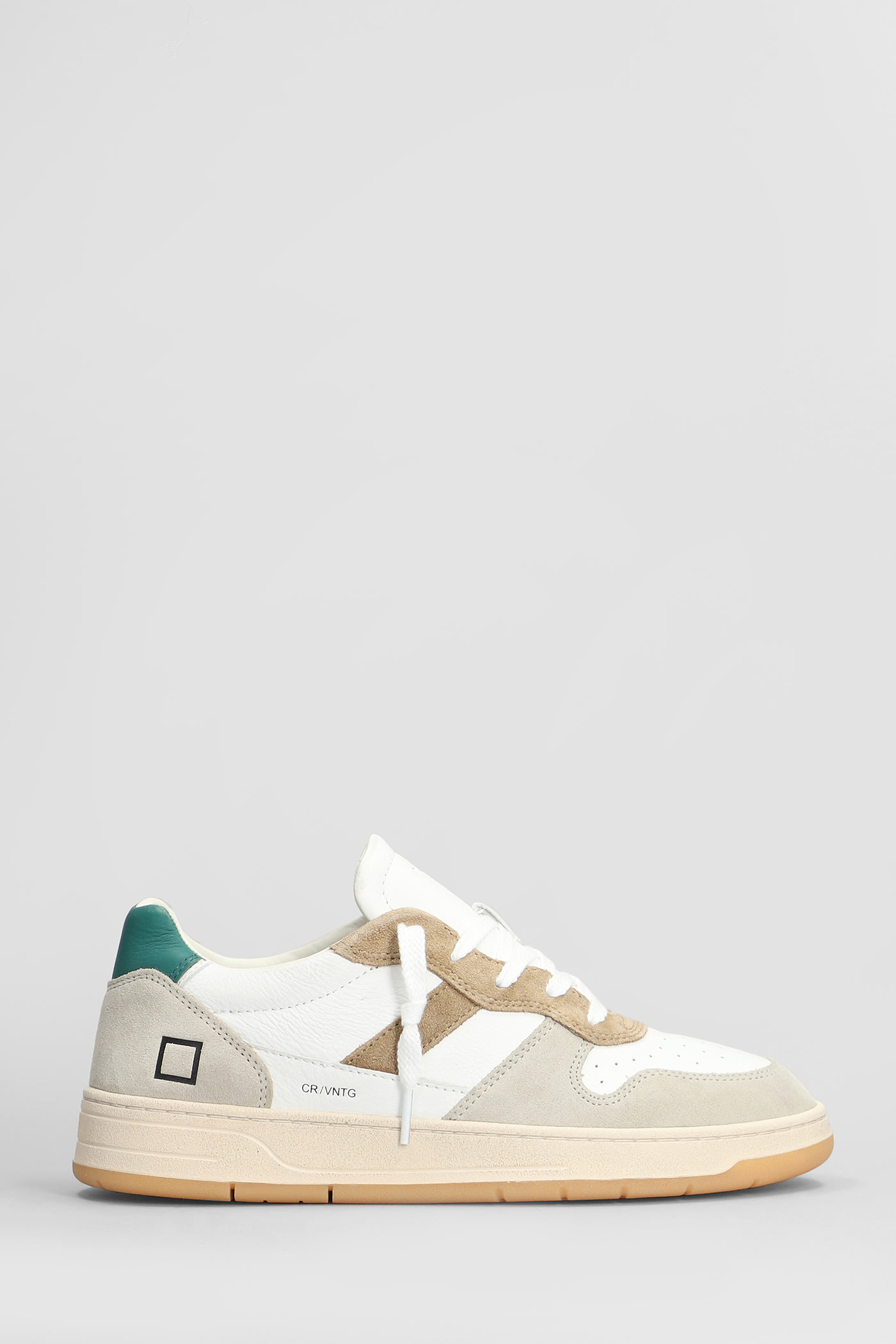 Shop Date Court 2.0 Sneakers In White Suede And Leather