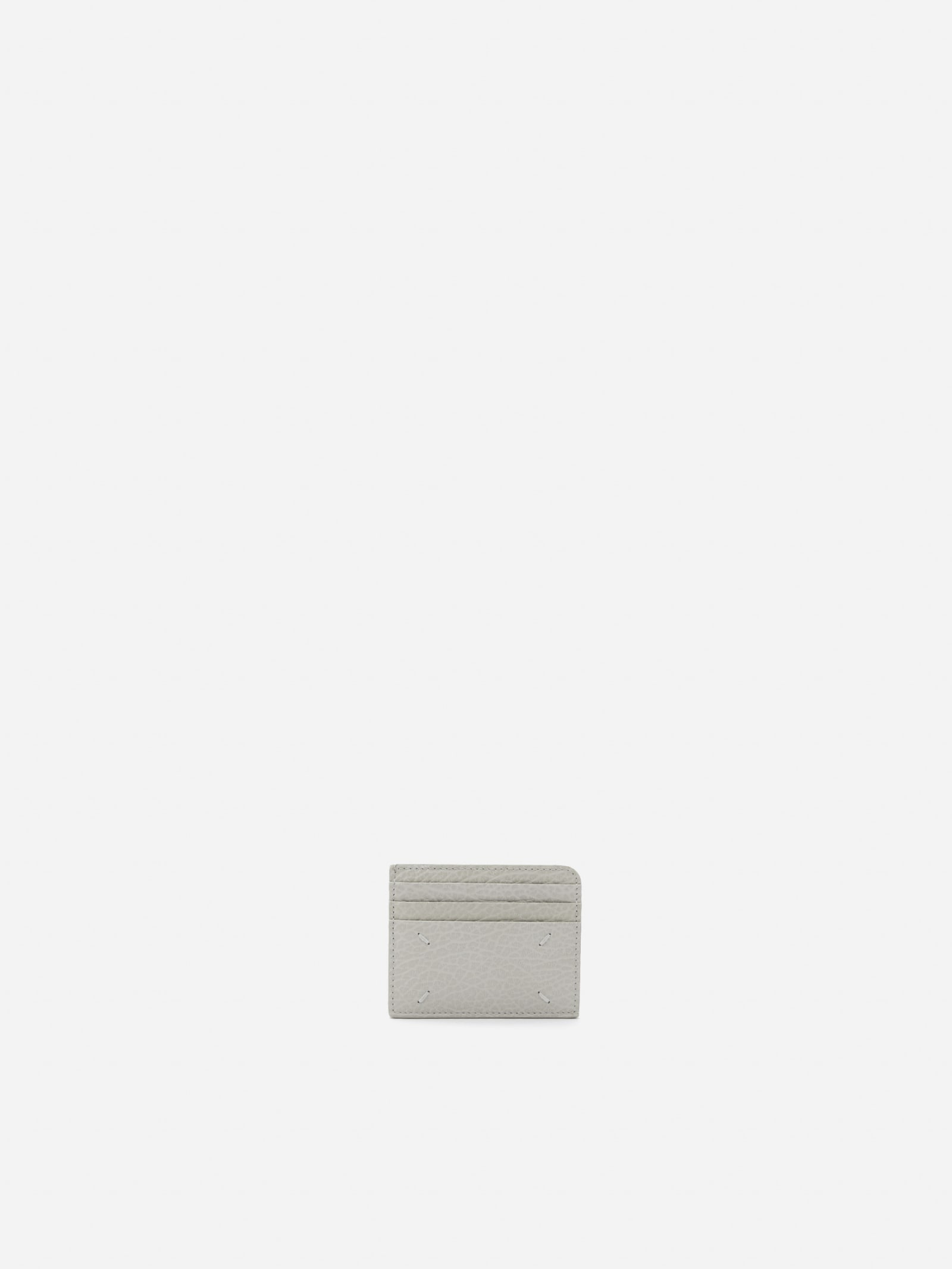 Maison Margiela Leather Card Holder With Contrasting Logo Print
