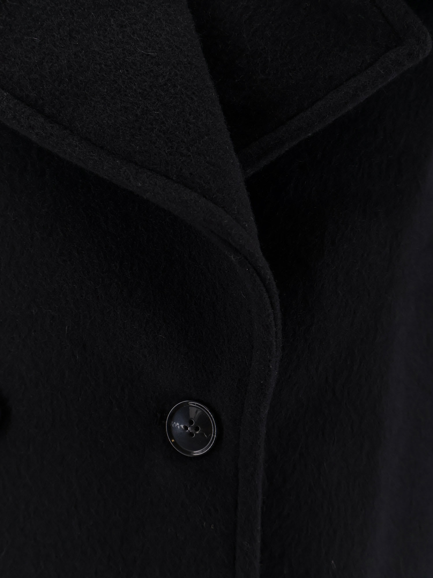 Ivy & Oak Jetta Responsible Virgin Wool Peacoat In Black