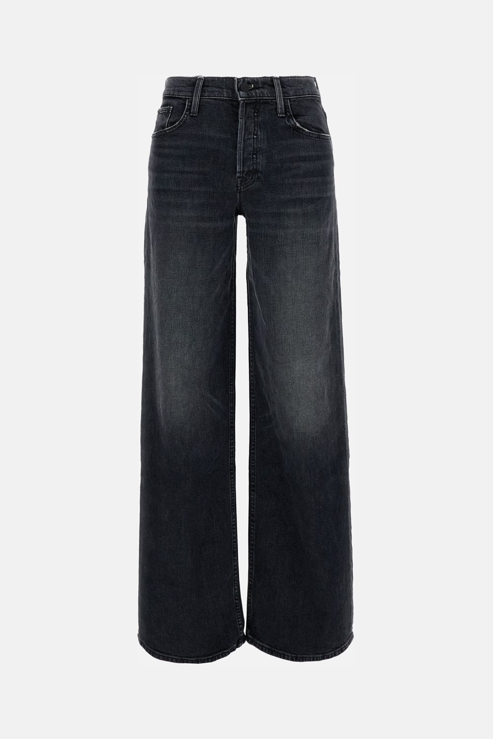 Mother Smoothie Sneak Denim Pants In Black