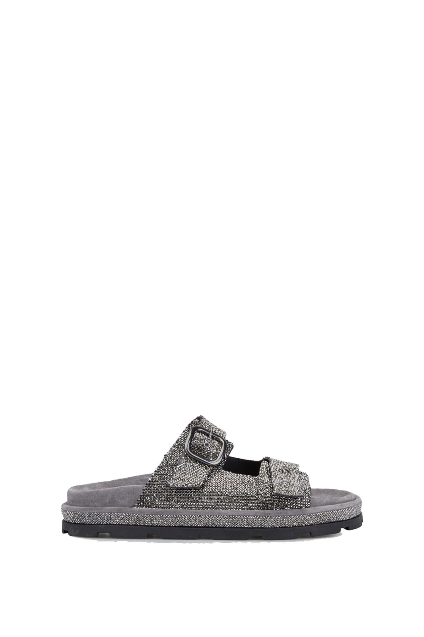 Shop Fruit Smoke Flat Sandals In Grey