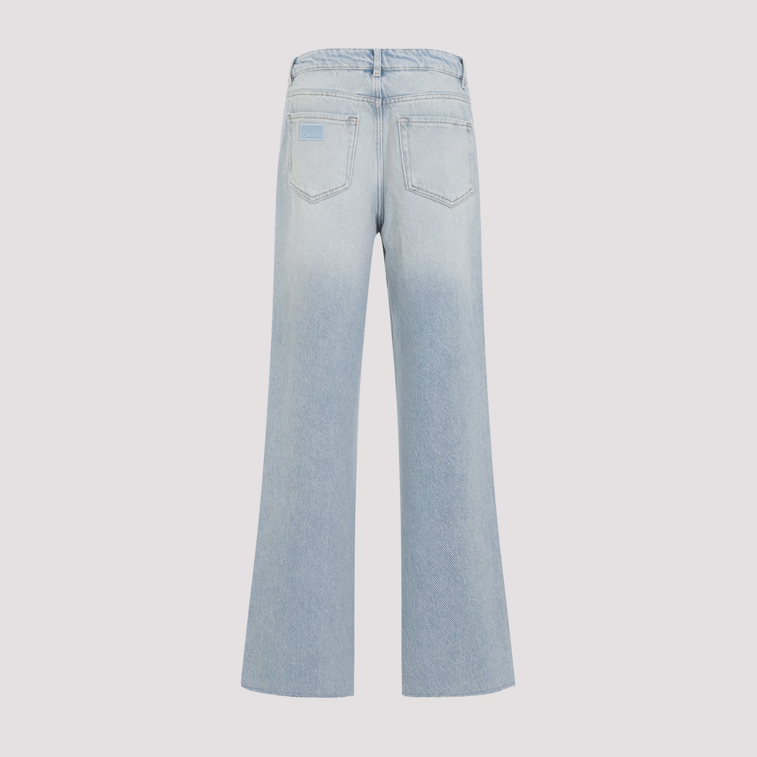 Shop Ganni Izey Overdyead Heavy Denim Jeans In Tint Wash