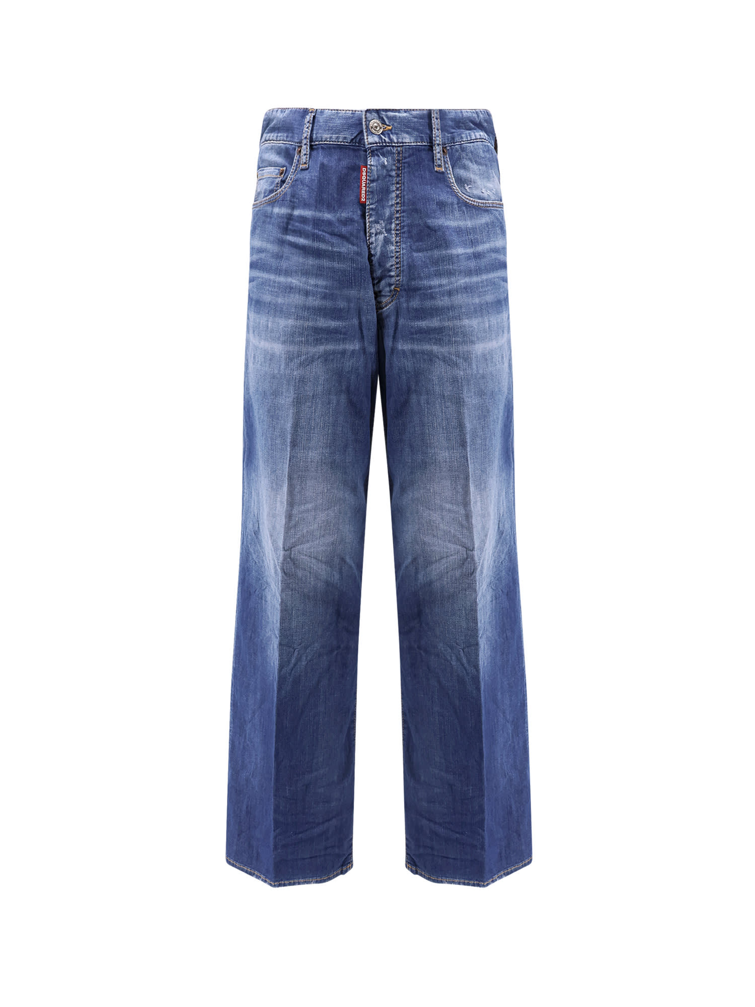Dsquared2 Dsquared Stretch Denim Loose Jeans In Blue