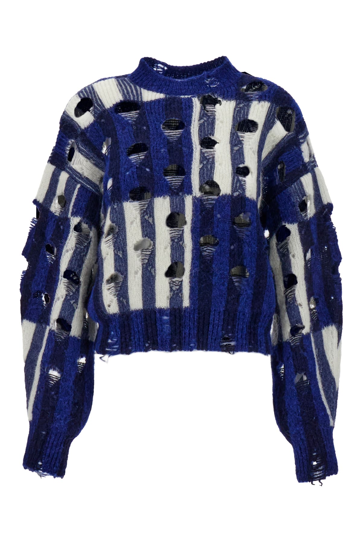 Shop Off-white Embroidered Wool Blend Oversize Sweater In 4504