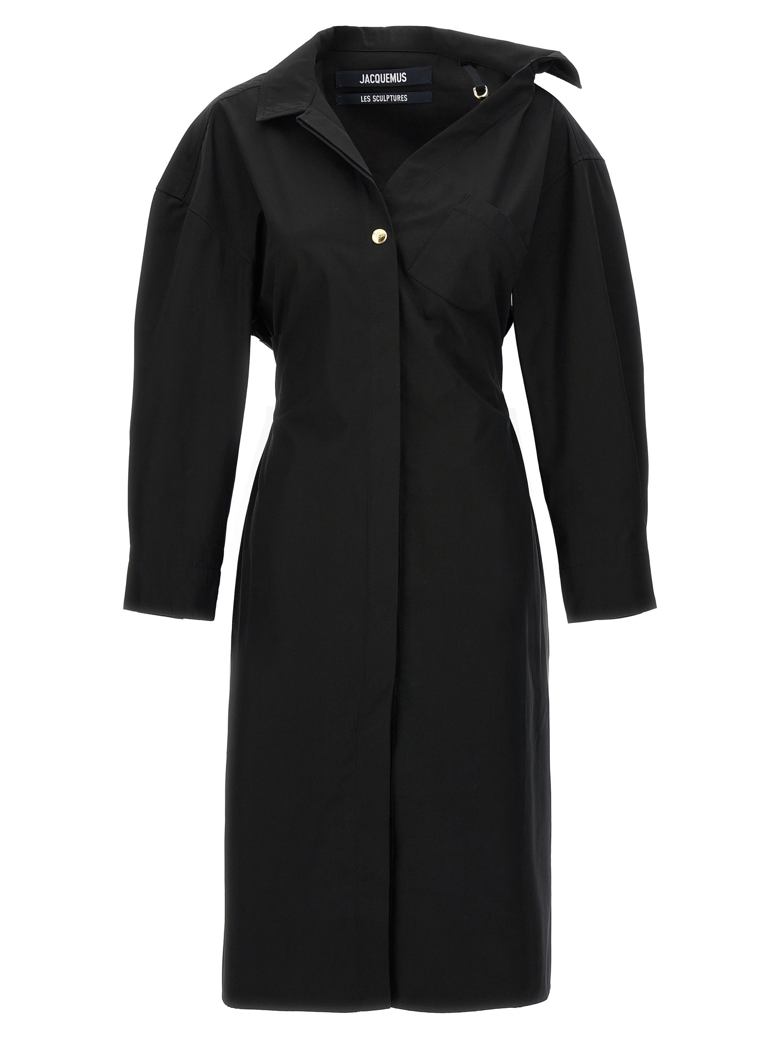 Shop Jacquemus La Robe Chemise Dress In Black