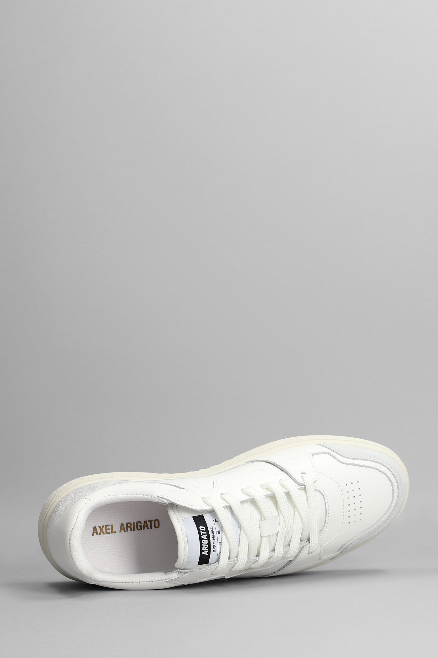 Shop Axel Arigato Dice Lo Sneakers In White Leather In Bianco