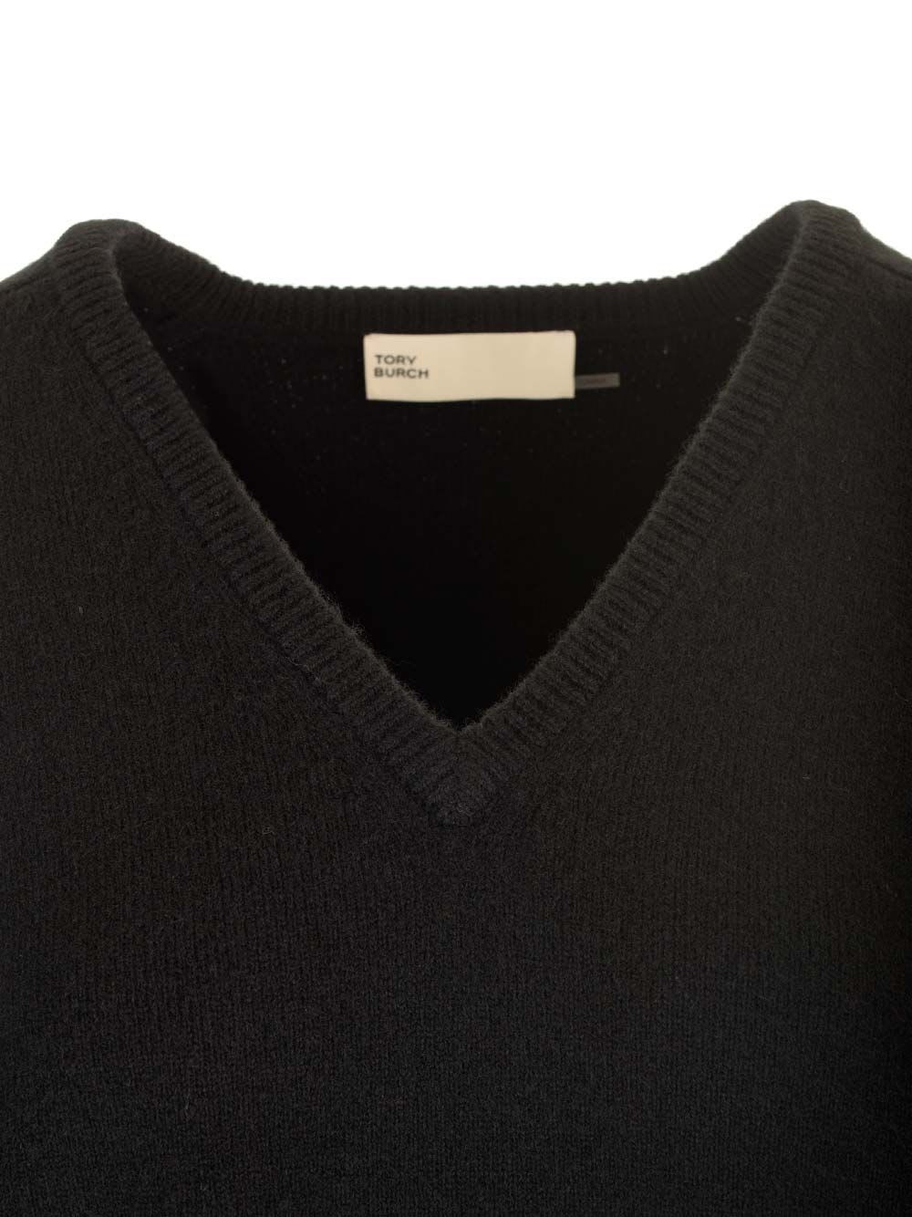 Shop Tory Burch Relaxed Fit Sweater In Black