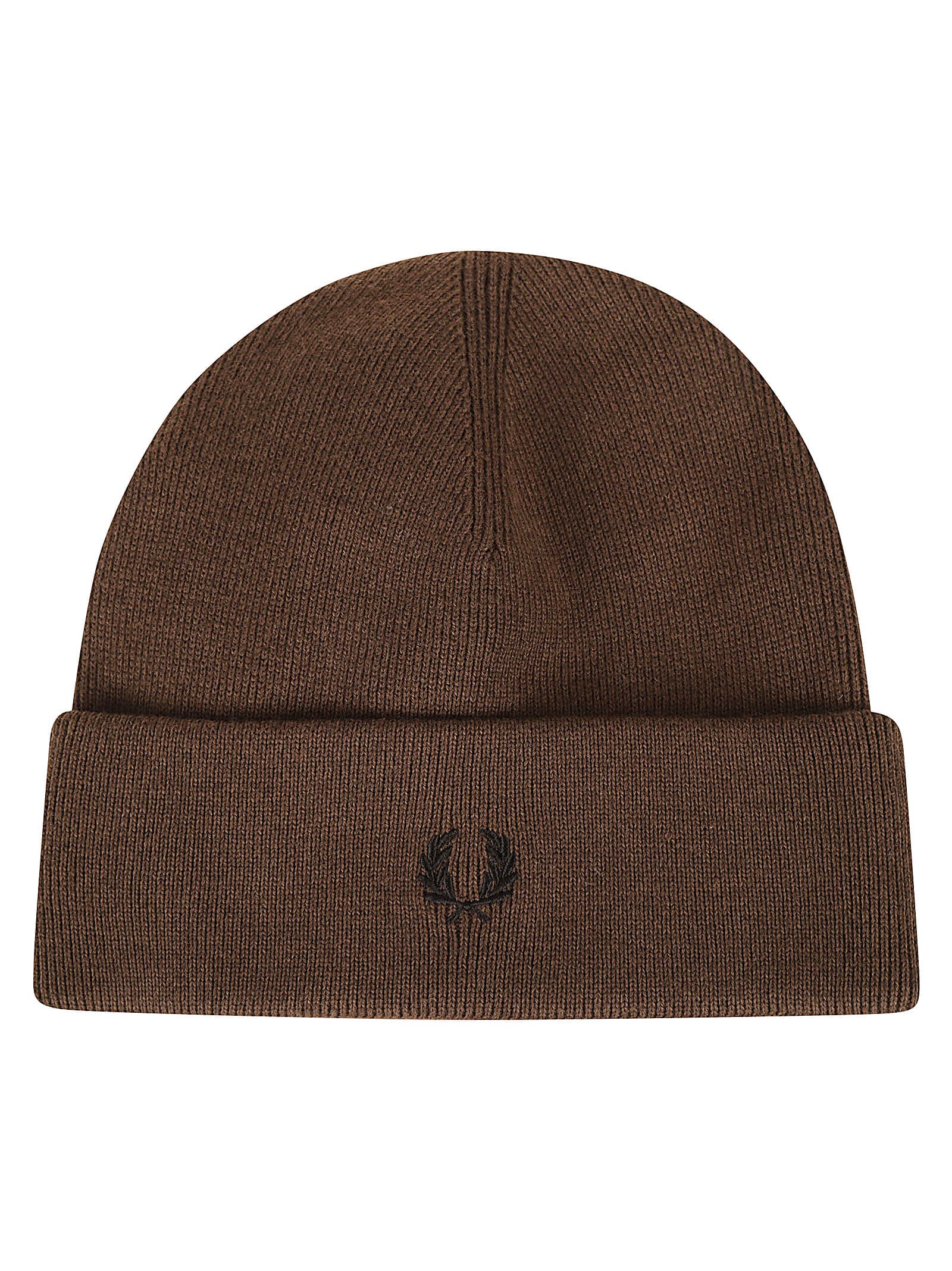 Fred Perry Classic Beanie In Brown