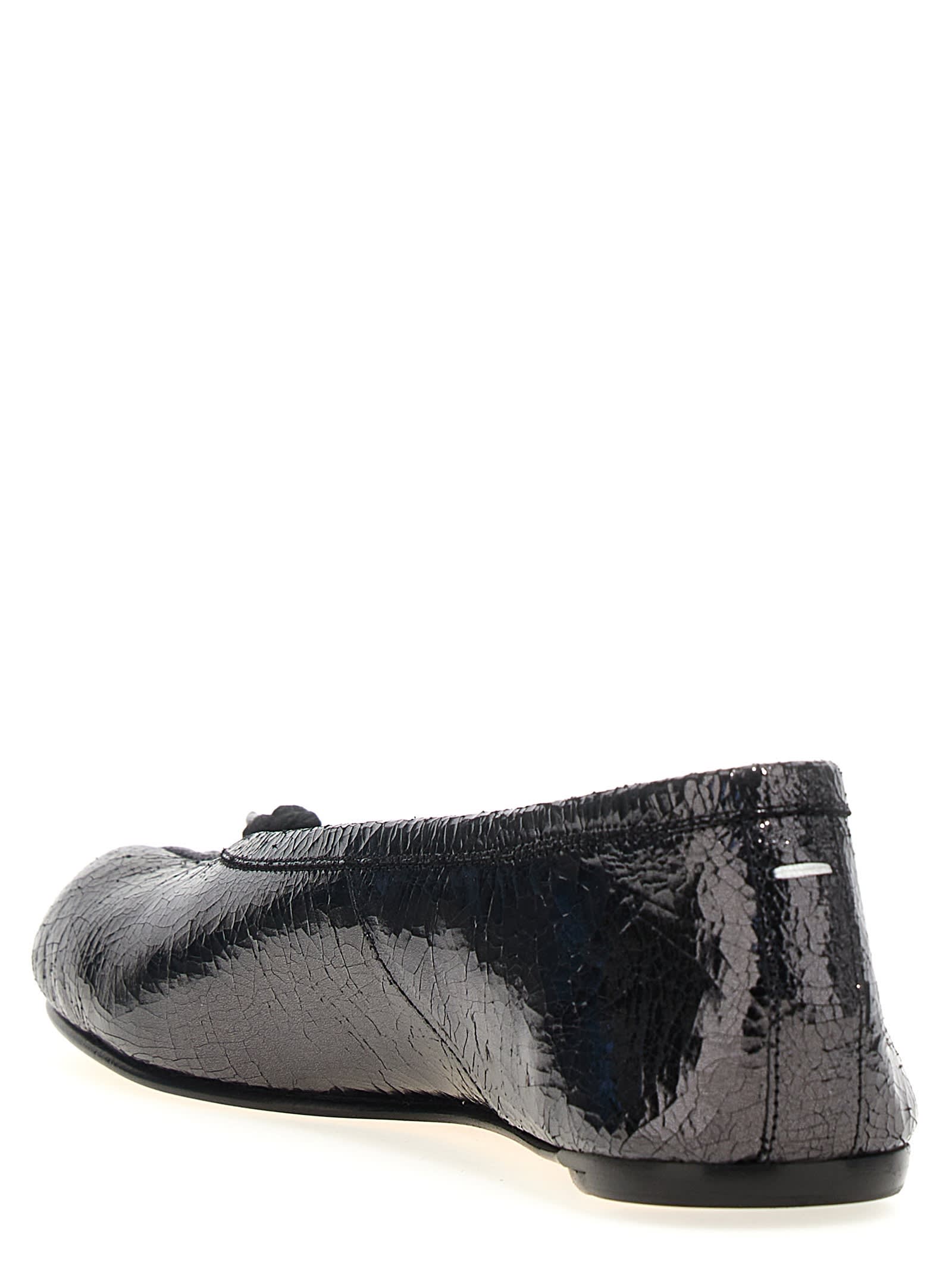 Shop Maison Margiela Tabi Broken Mirror Ballet Flats In Black