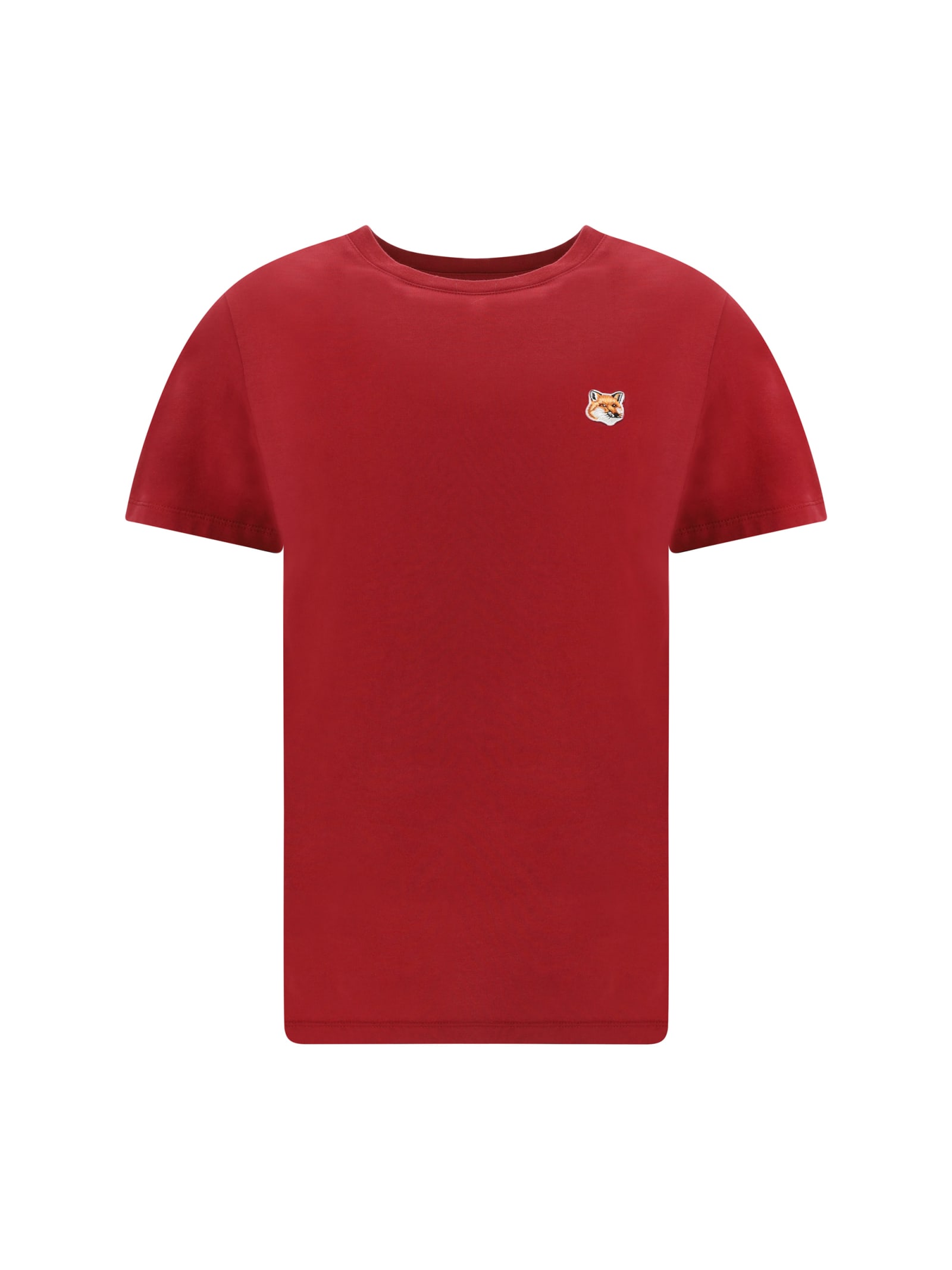 Shop Maison Kitsuné T-shirt In Brick Red