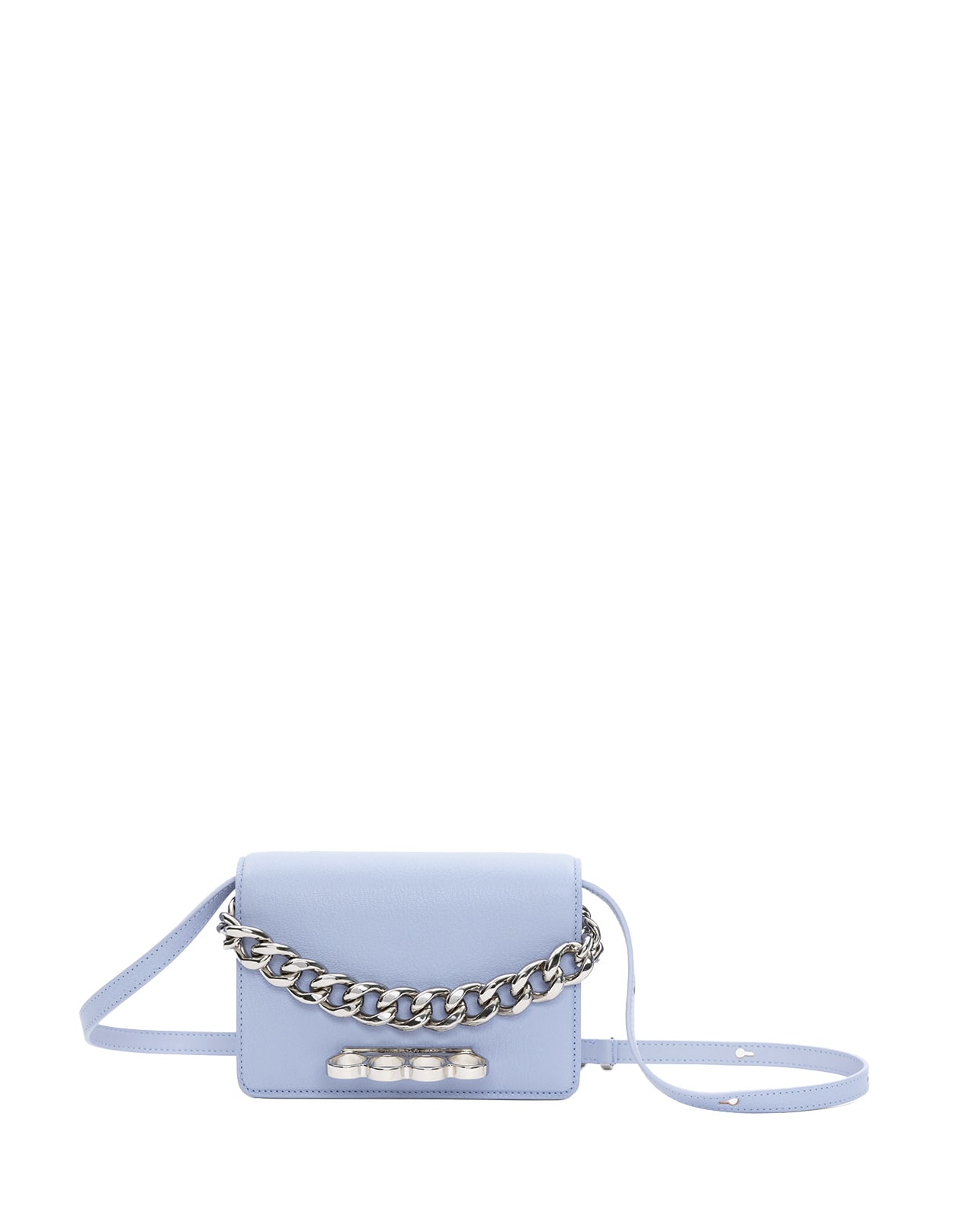 Lilac The Four Ring Mini Bag With Silver Chain