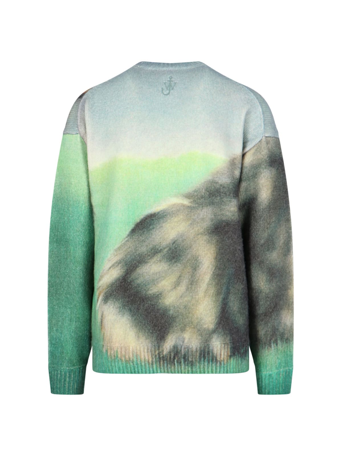 Shop Jw Anderson Cat Print Jumper In Green