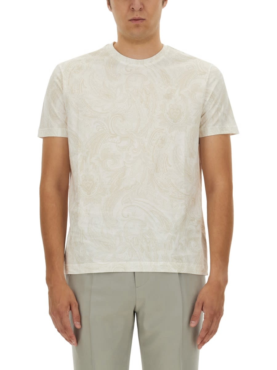 Shop Etro T-shirt Rome In White