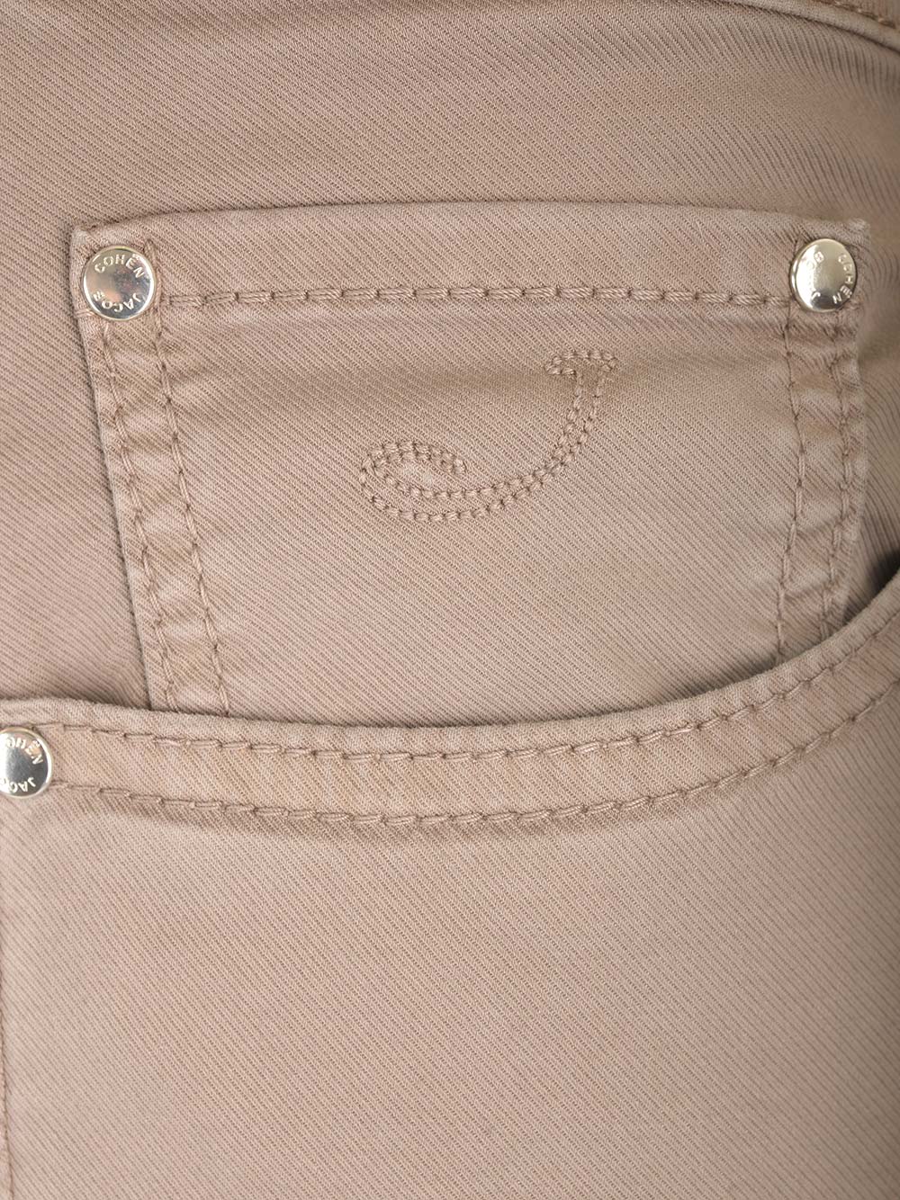 Shop Jacob Cohen Cotton Twill Nick Trousers In Beige