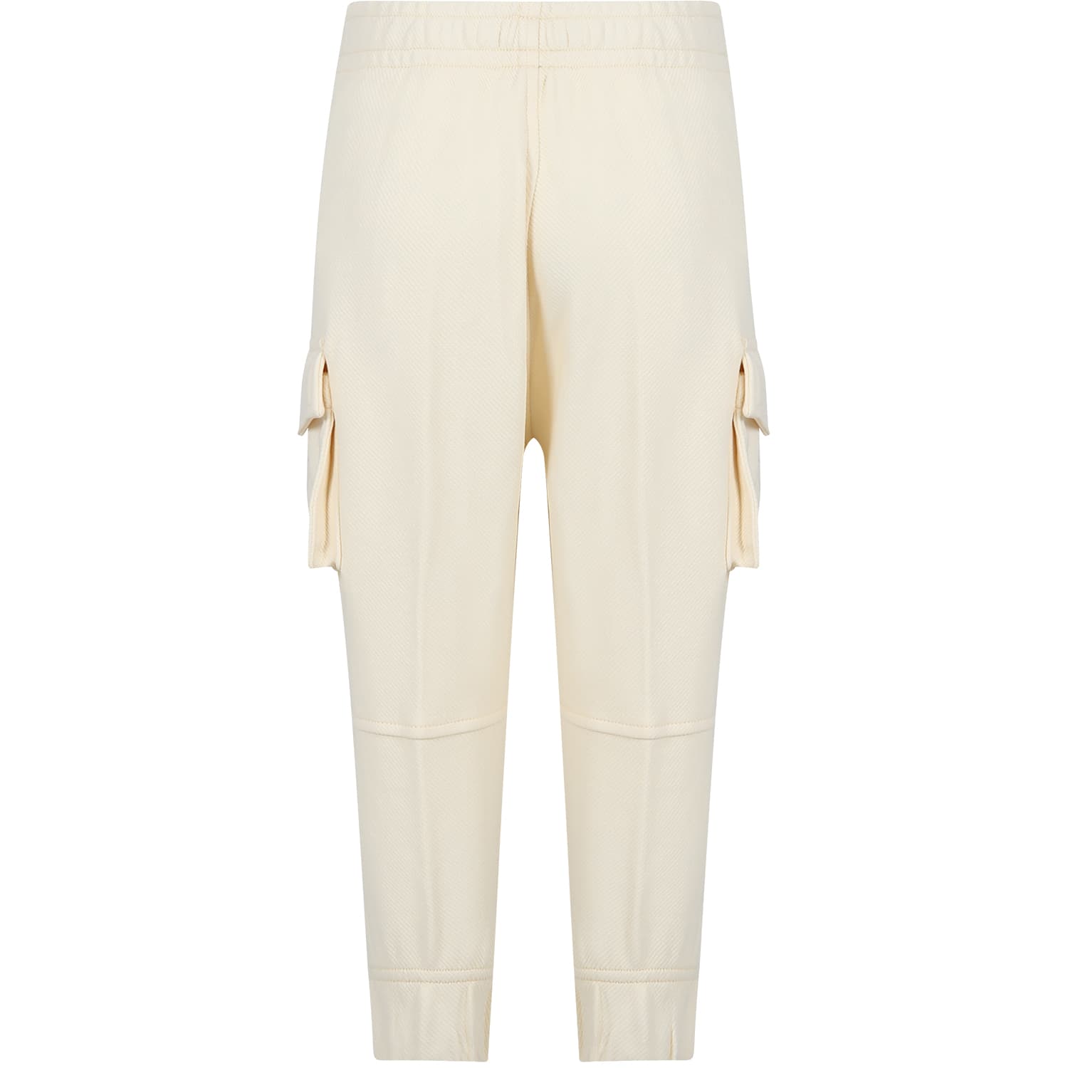 Shop Calvin Klein Ivory Trousers For Boy With Logo