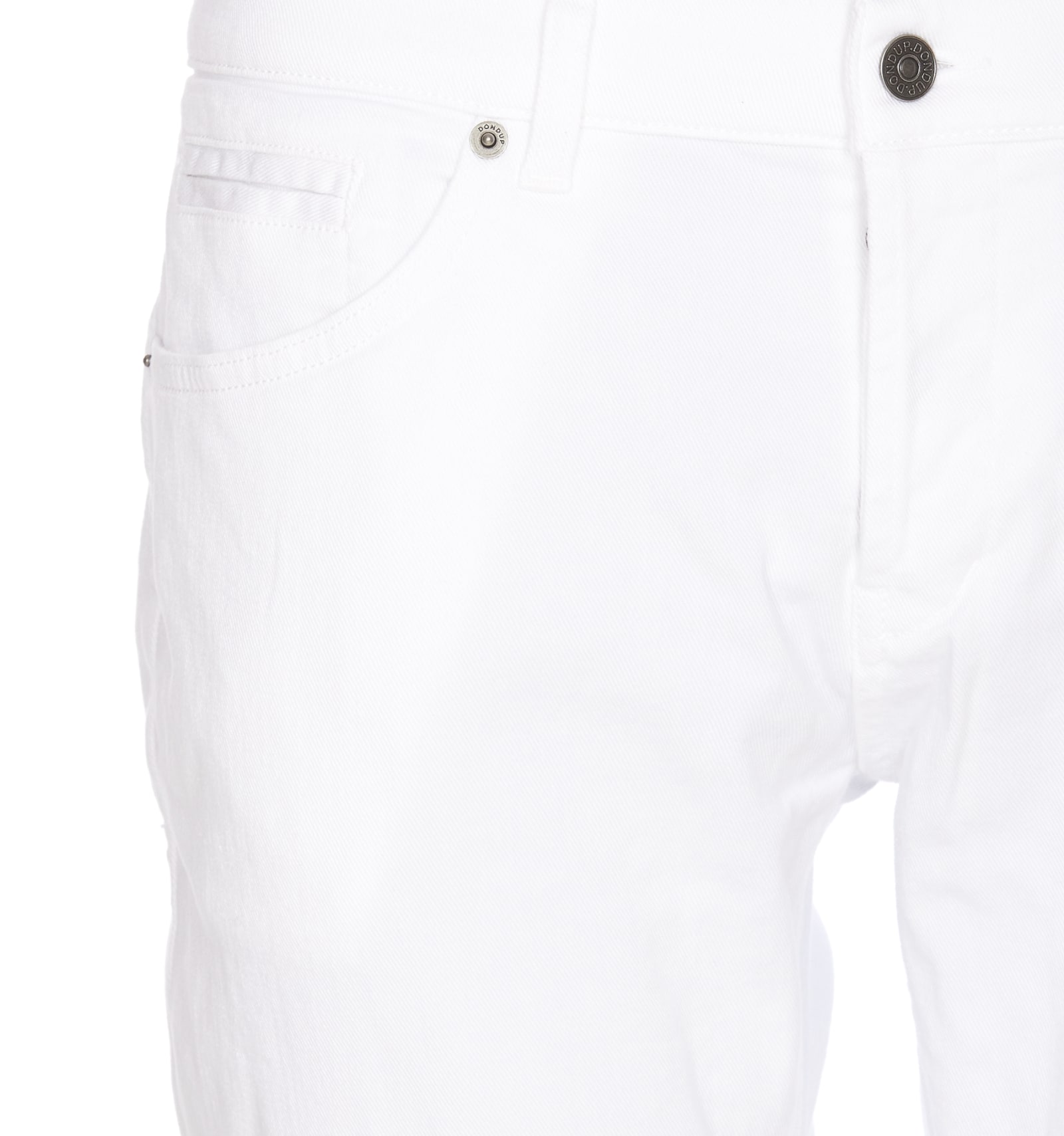 Dondup Carrot Leg Jeans In Durable Cotton Drill In White