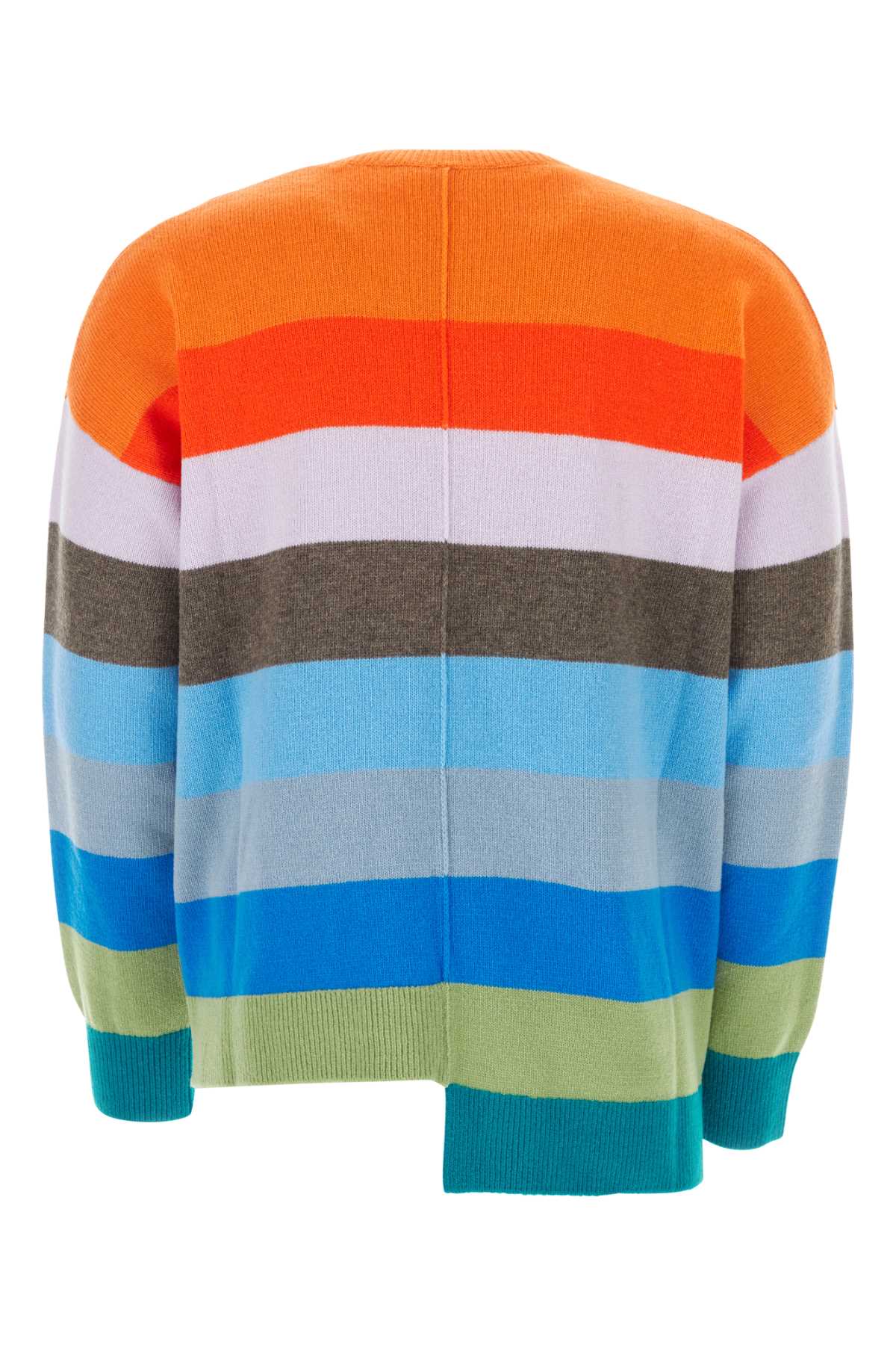 Shop Loewe Embroidered Wool Sweater In Multicolor