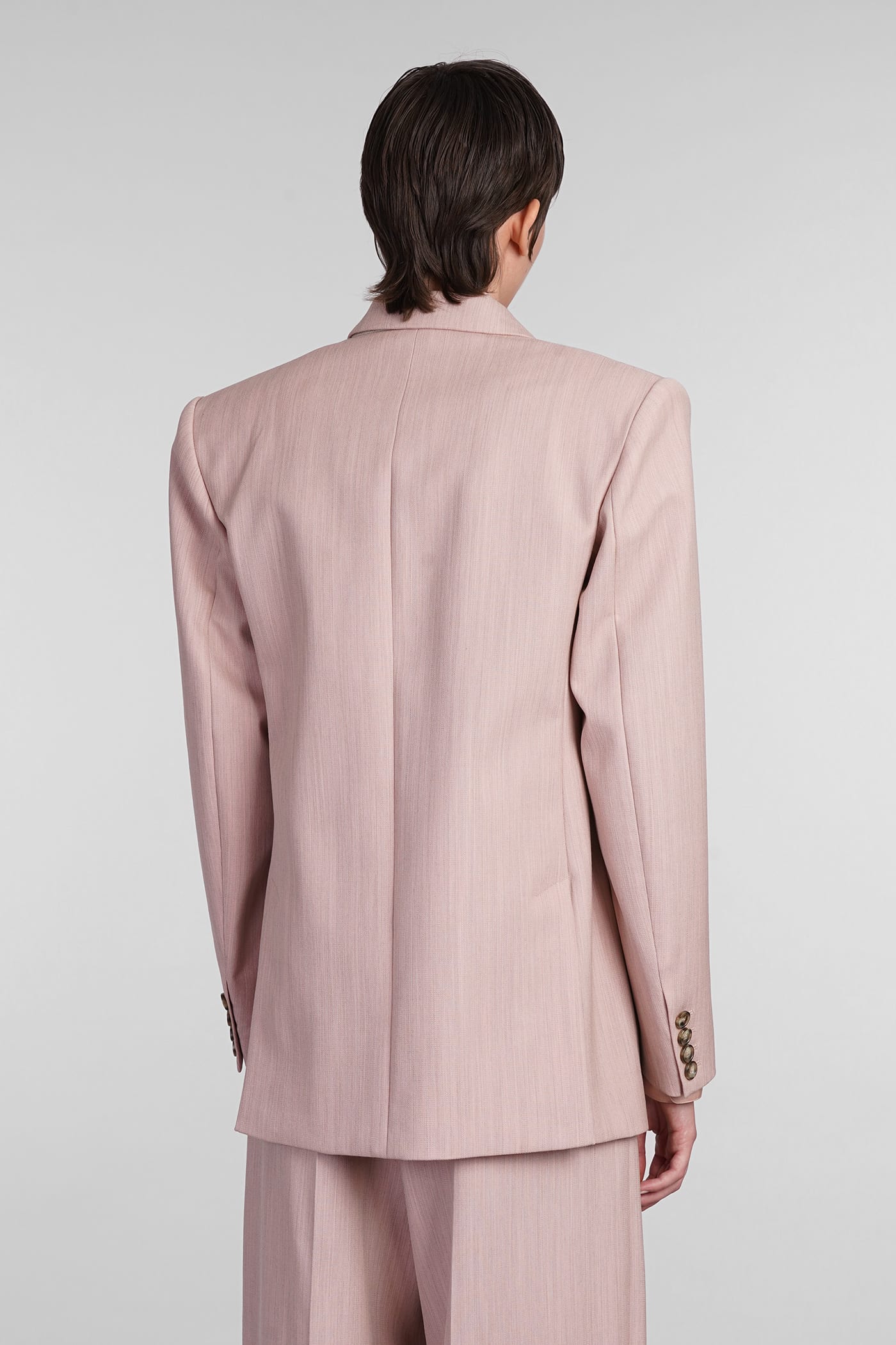 Shop Stella Mccartney Blazer In Rose-pink Wool