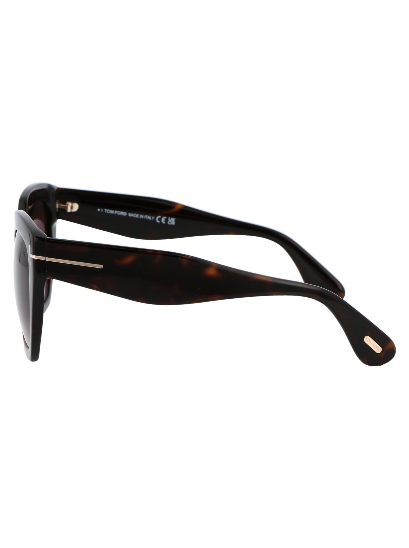 Shop Tom Ford Phoebe Sunglasses In 52k Avana Scura / Roviex Grad