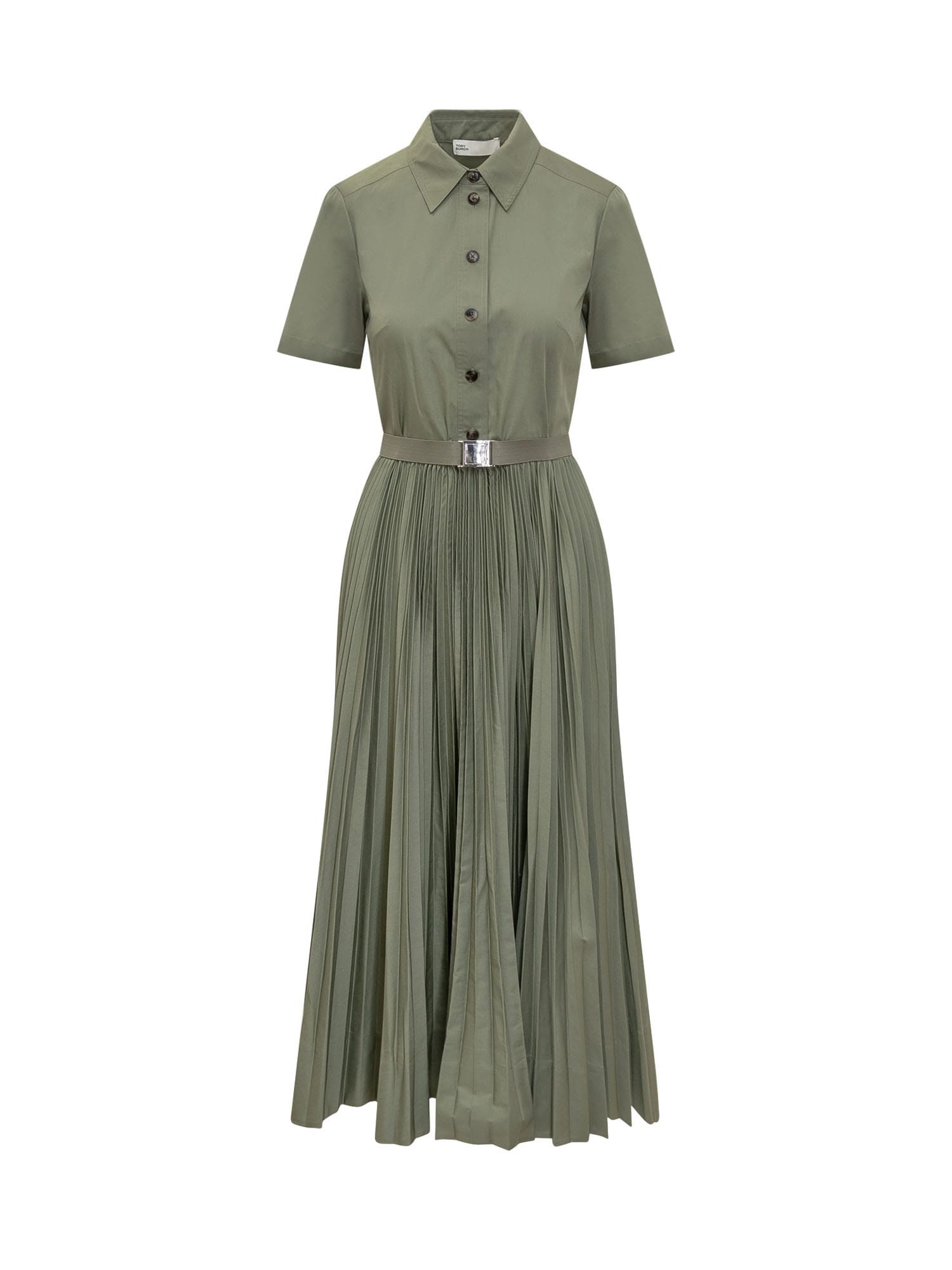 Chemisier Dress With Pleated Skirt