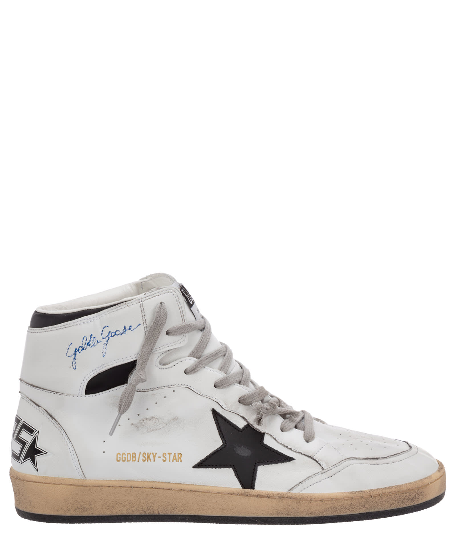 Golden Goose Sky Star Leather High-top Sneakers