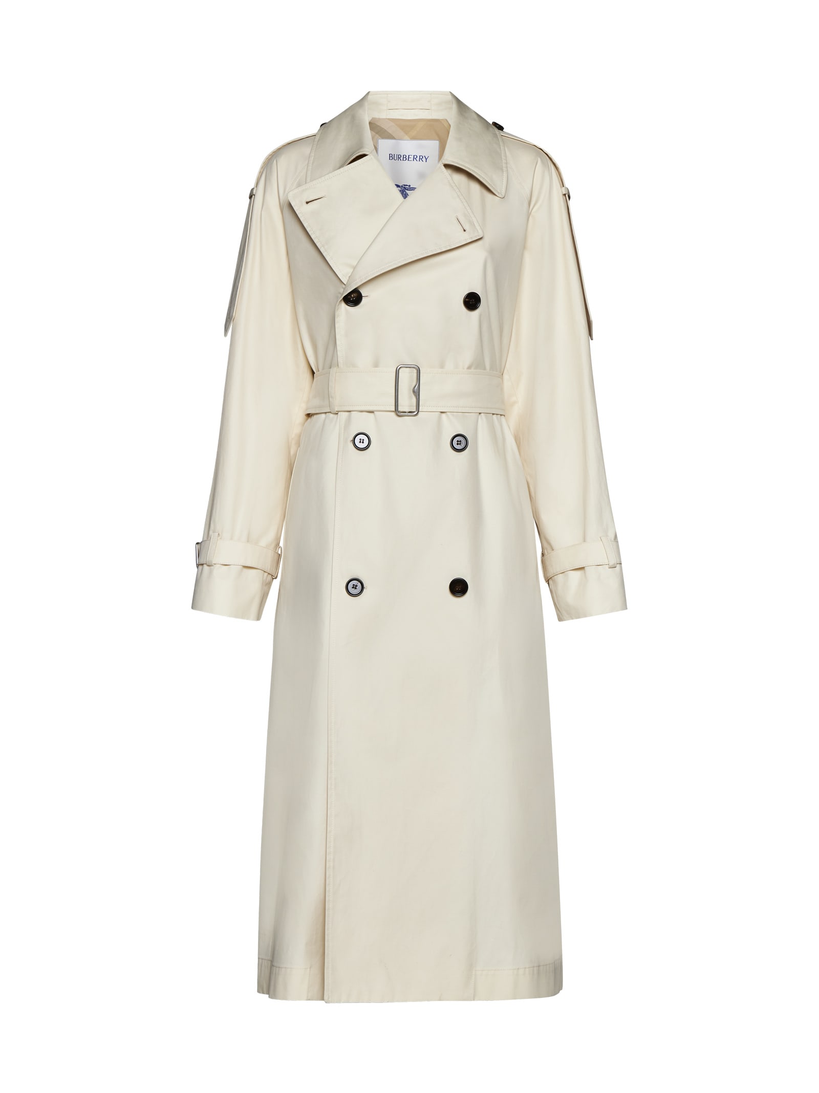 Burberry Long Trench In Gabardine