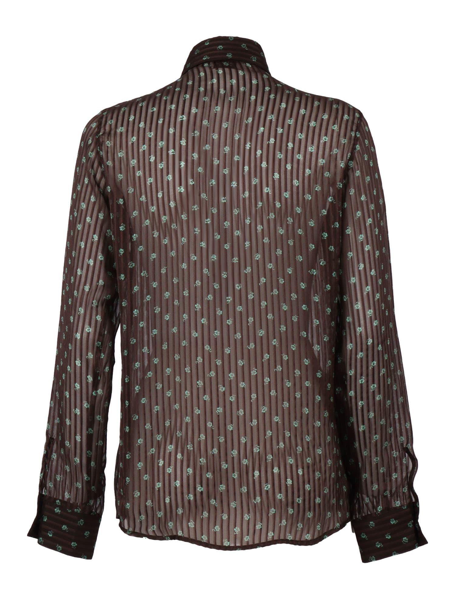 Mazzarelli Silk Shirt Mod. Mari B In Brown