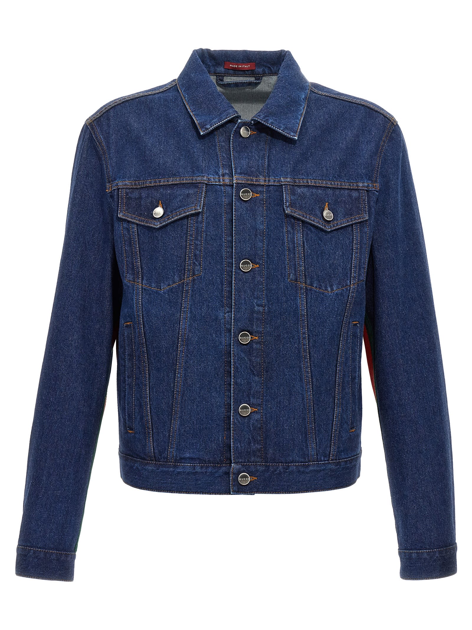 Shop Gucci Denim Jacket In Blue