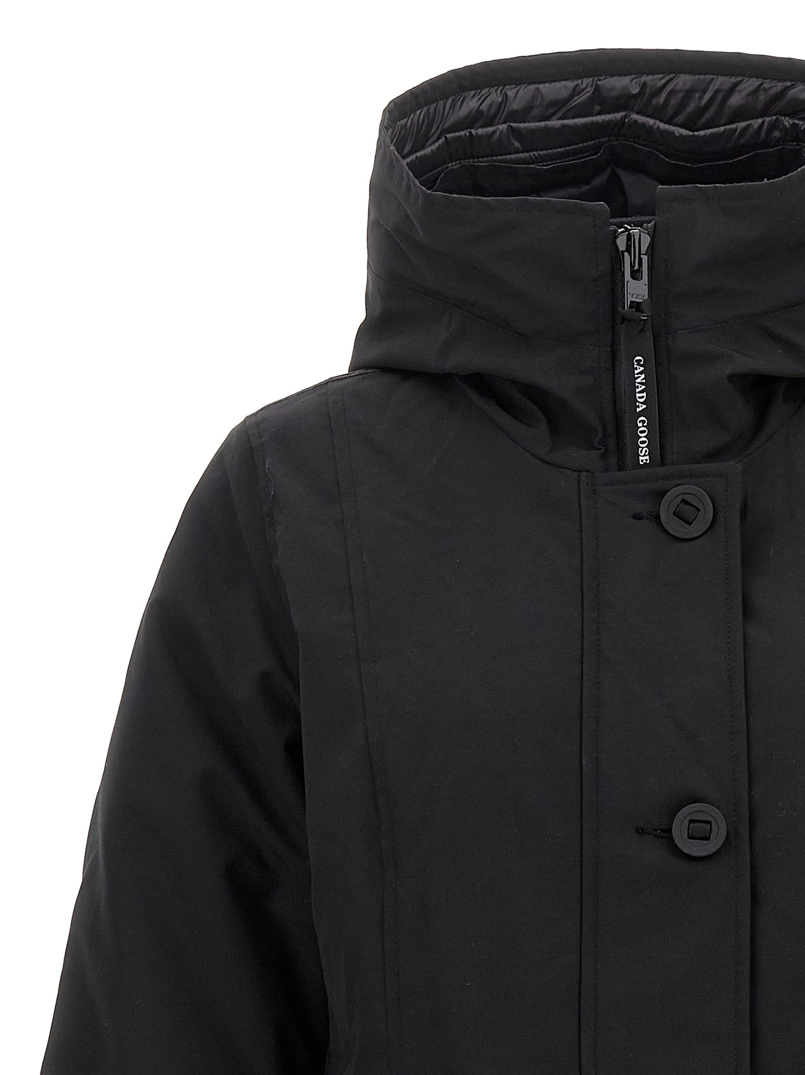 Shop Canada Goose Rossclair Parka In Black