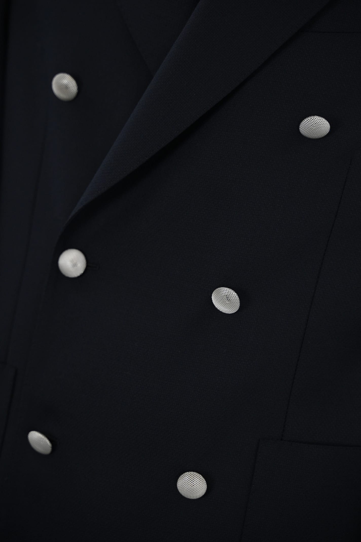 Lardini Roma Double-breasted Jacket In Wool Blend In Blu