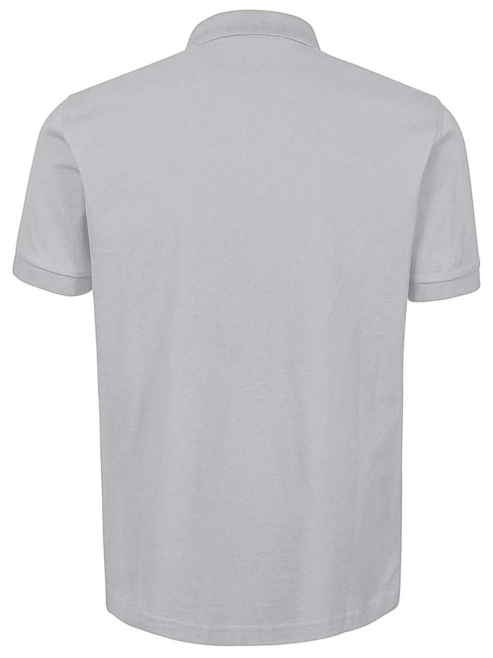 Shop Fay Grey Stretch-cotton Polo Shirt