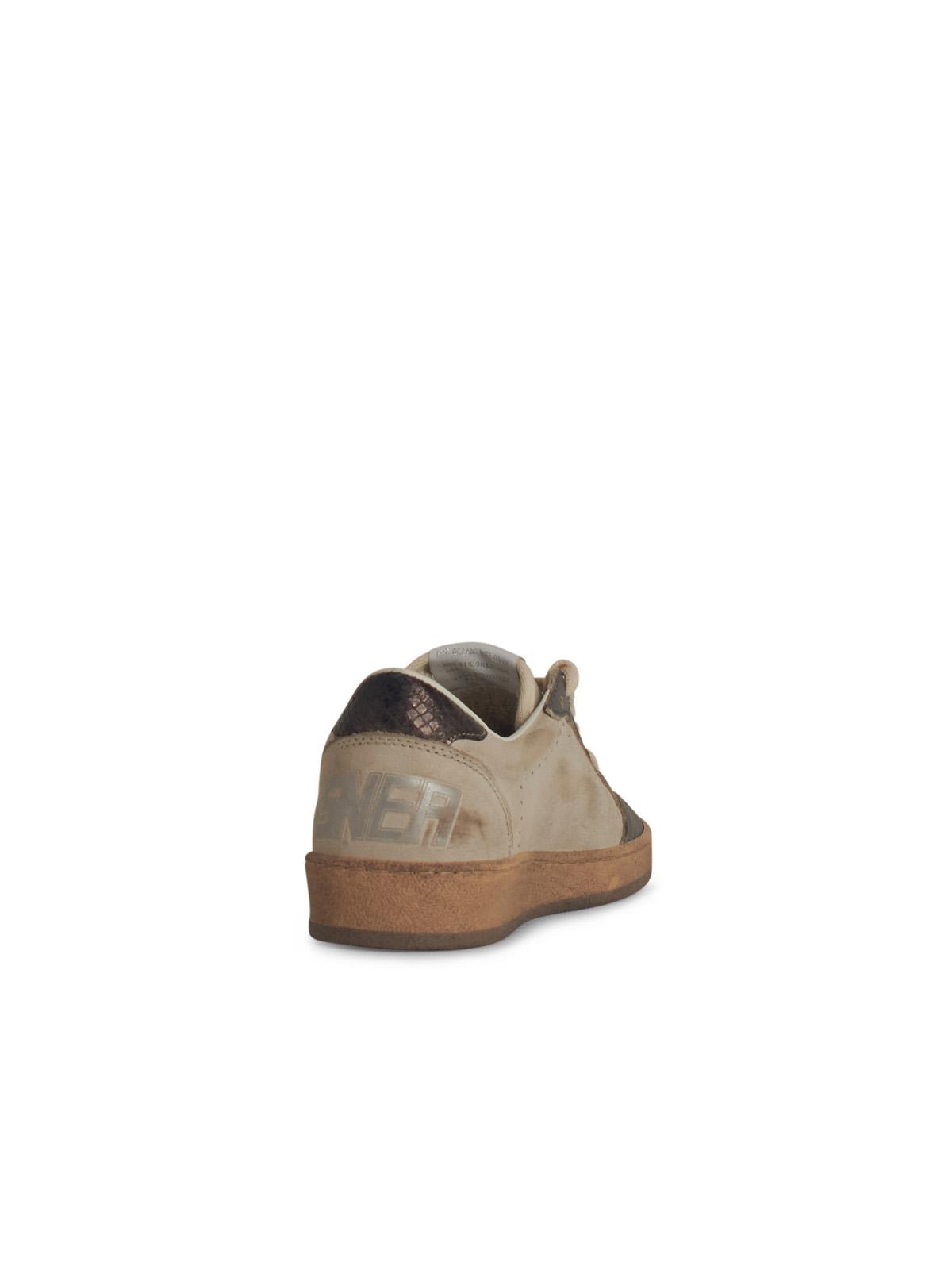 Golden Goose Ball Star Beige Leather Sneakers In Beige