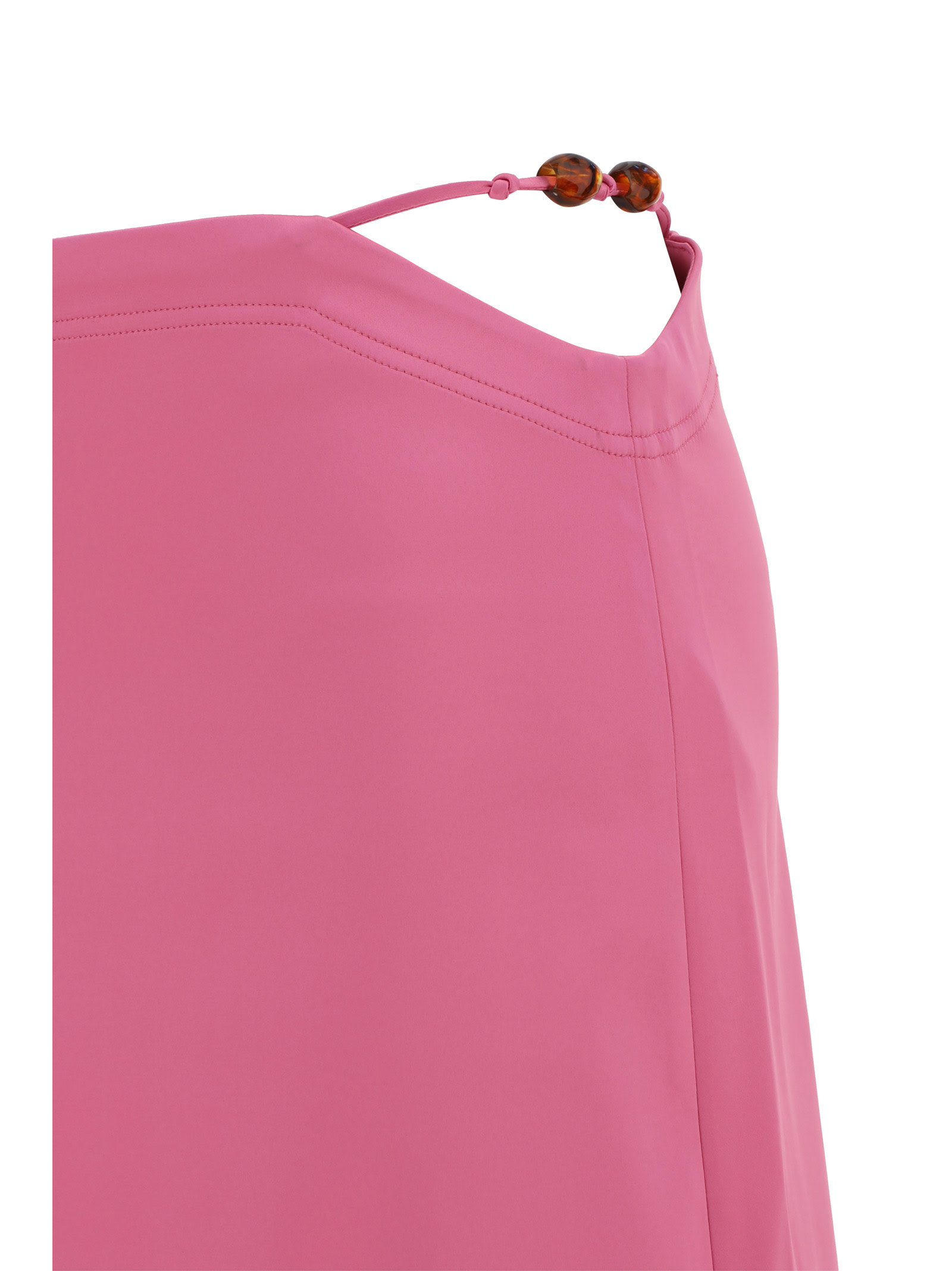Shop Ganni Maxi Skirt In Pink