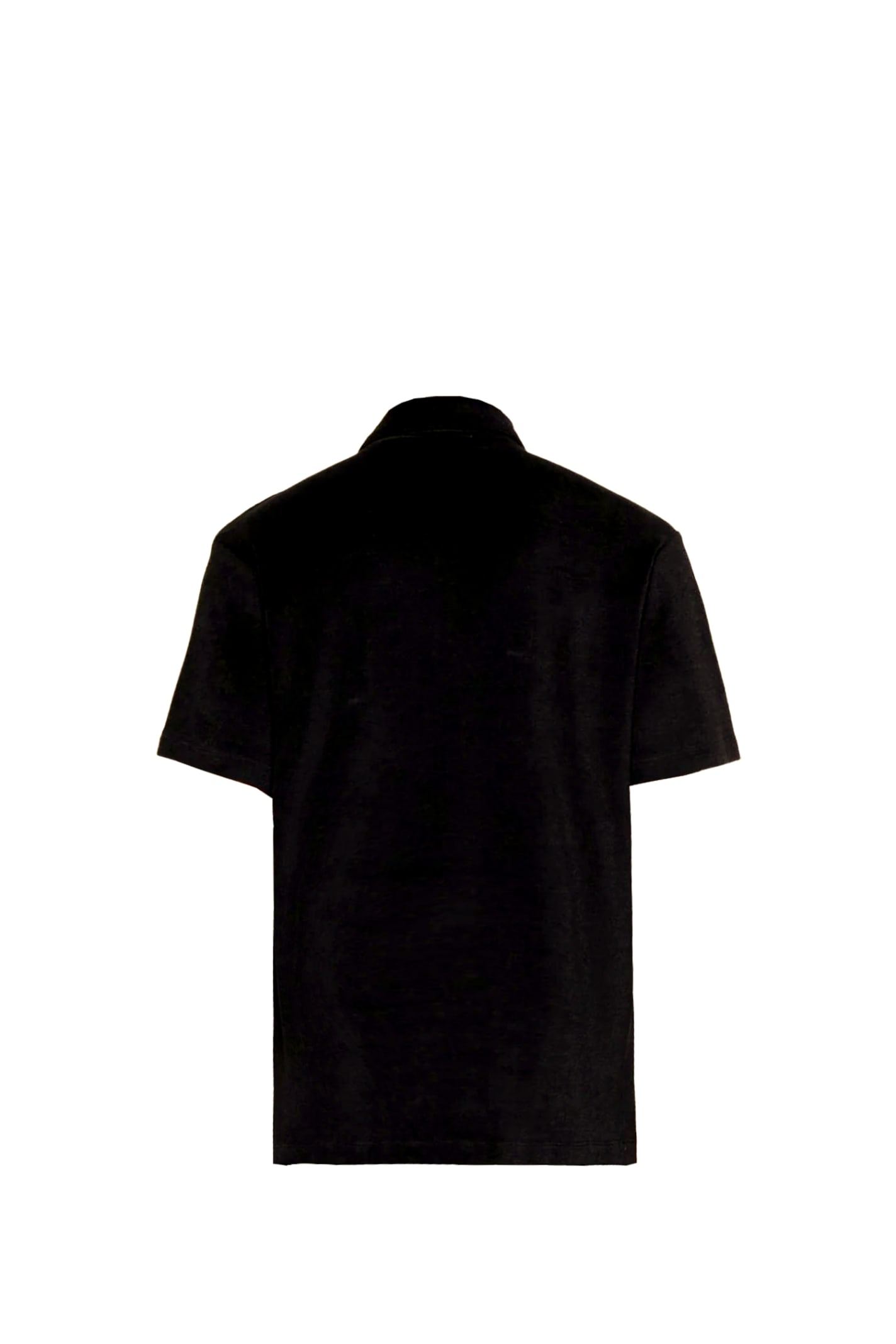 Shop Lardini Polo Shirt In Black