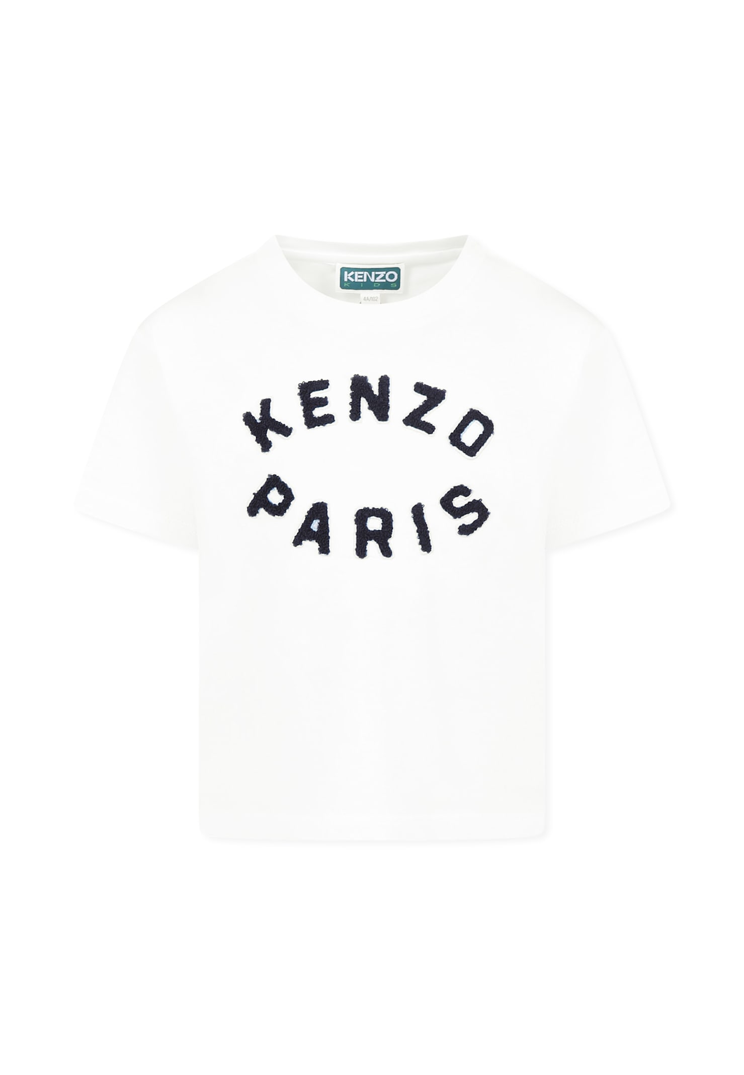 Kenzo White T-shirt For Kids With Logo In White