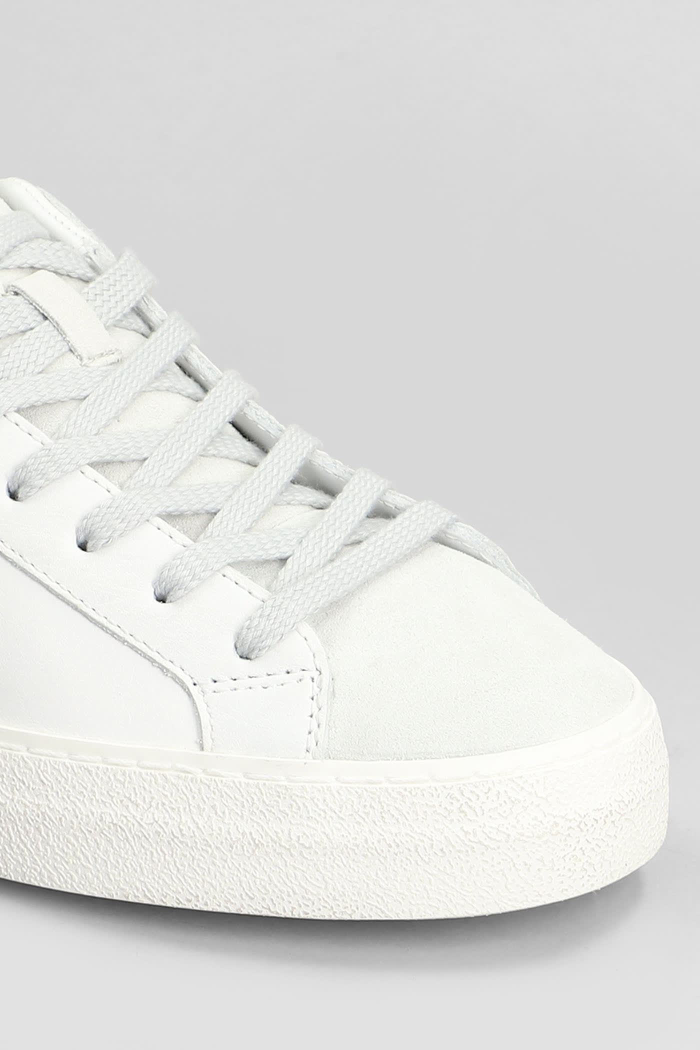 Shop Date Hill Low Sneakers In White Suede And Leather